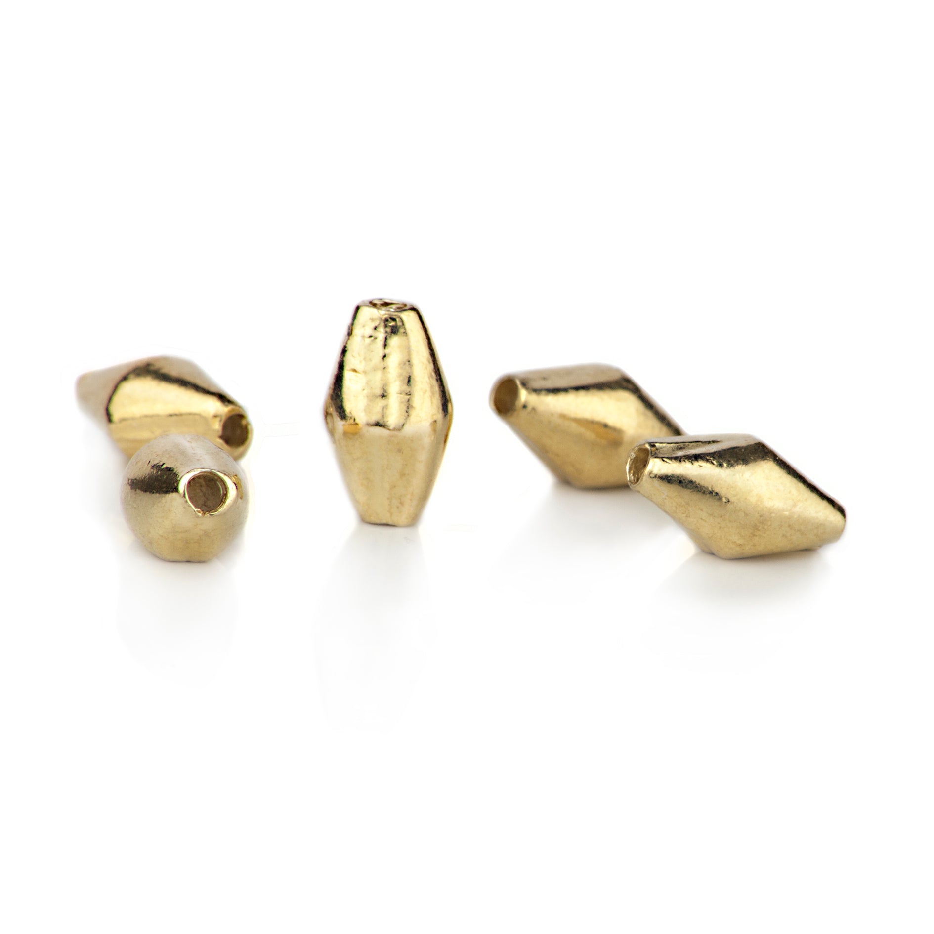 Small Dholki Spacer Beads in Gold Vermeil