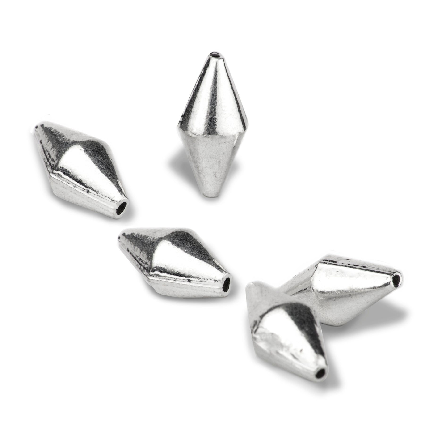 Big Dholki Spacer Beads in Sterling Silver