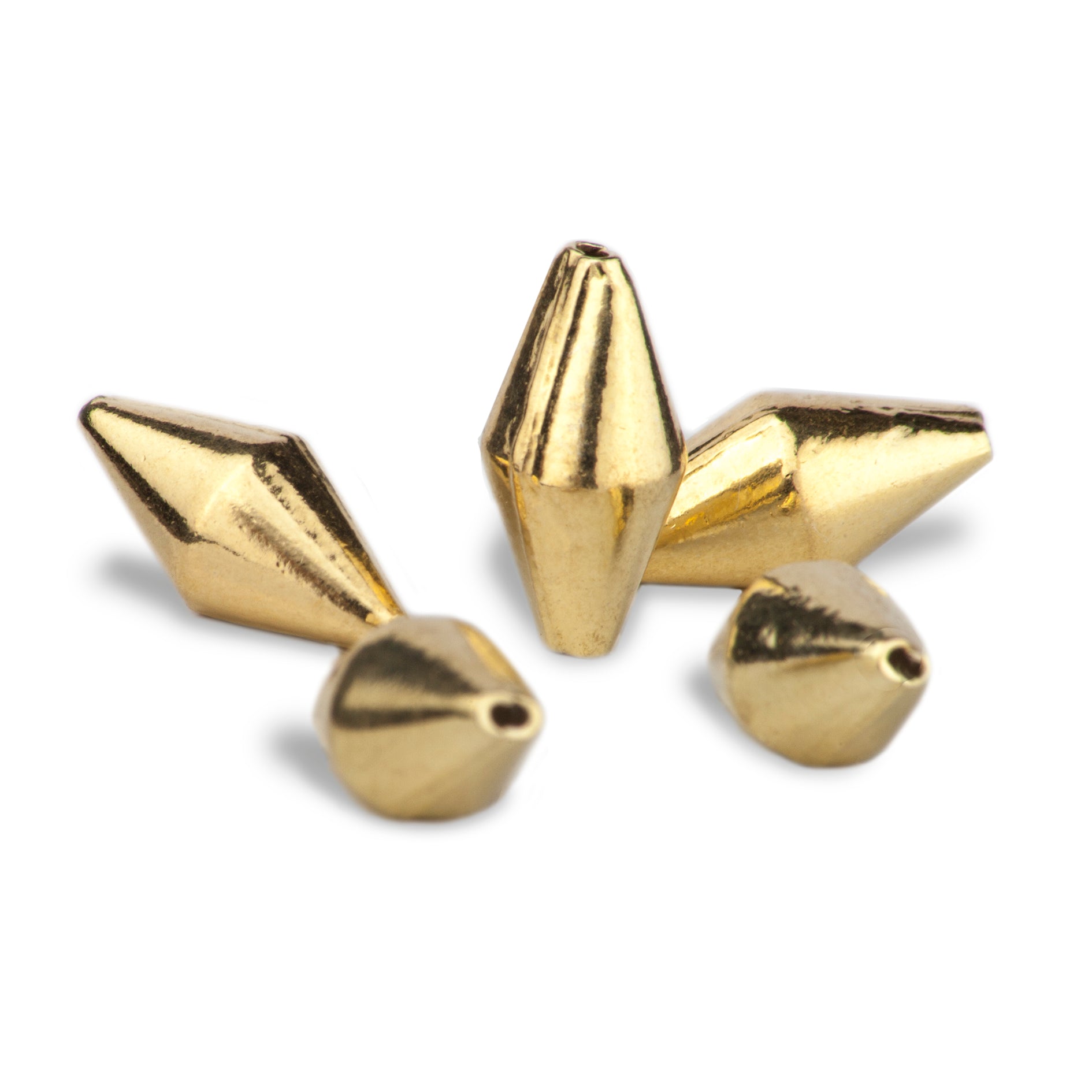 Big Dholki Spacer Beads in Gold Vermeil