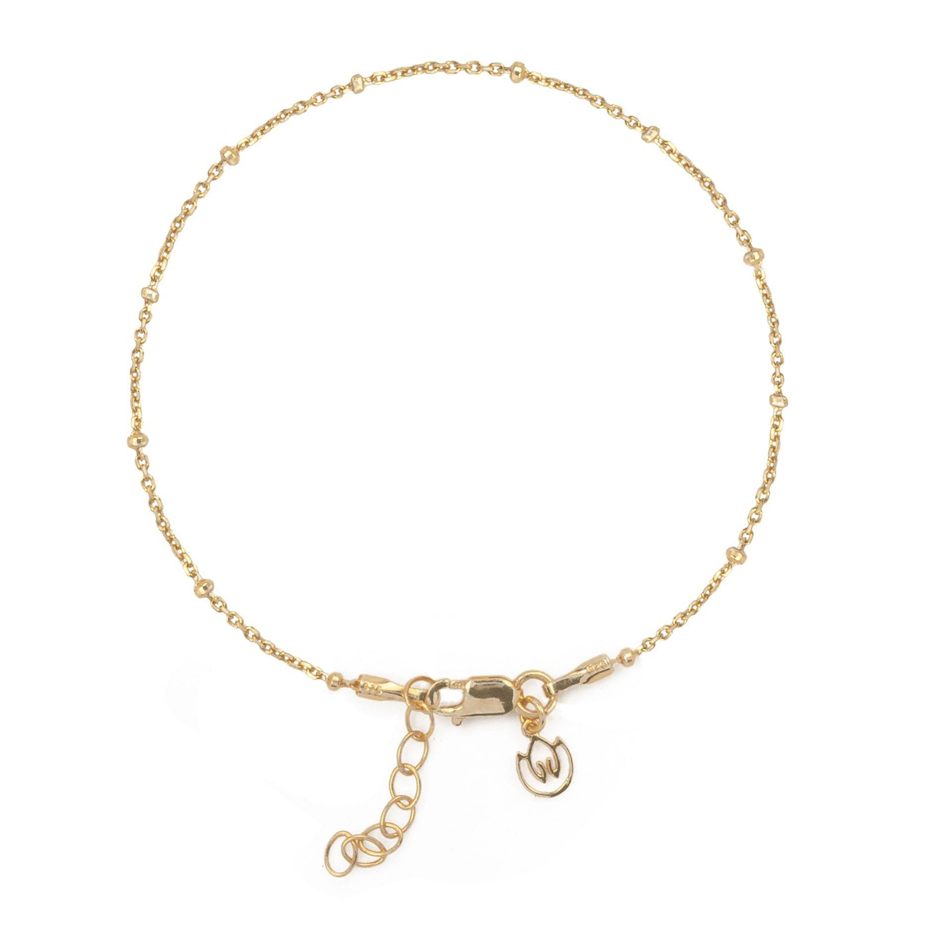 Satellite Chain Bracelet In Sterling Silver and Gold Vermeil