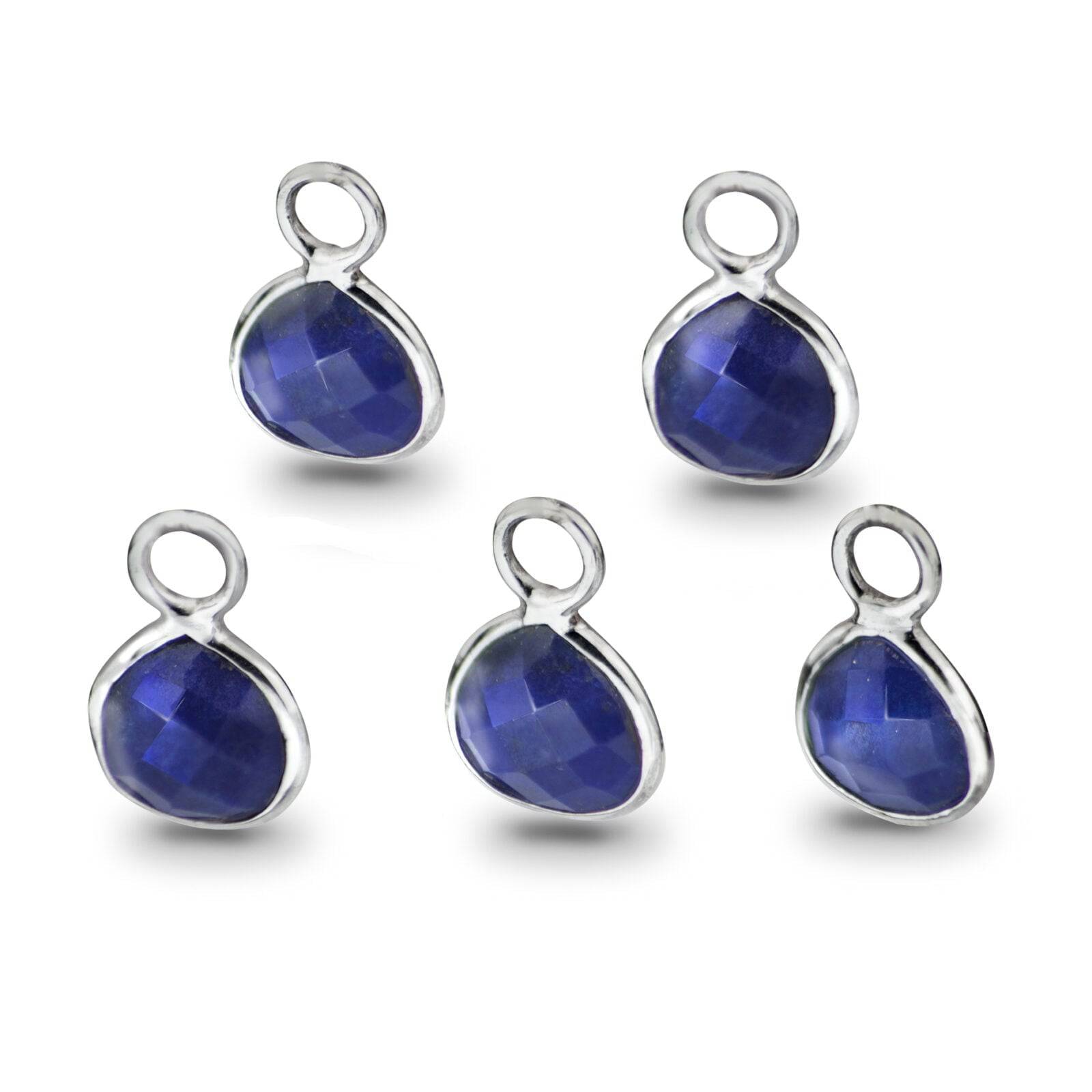 Trillion Shaped 8mm Faceted Lapis Connectors