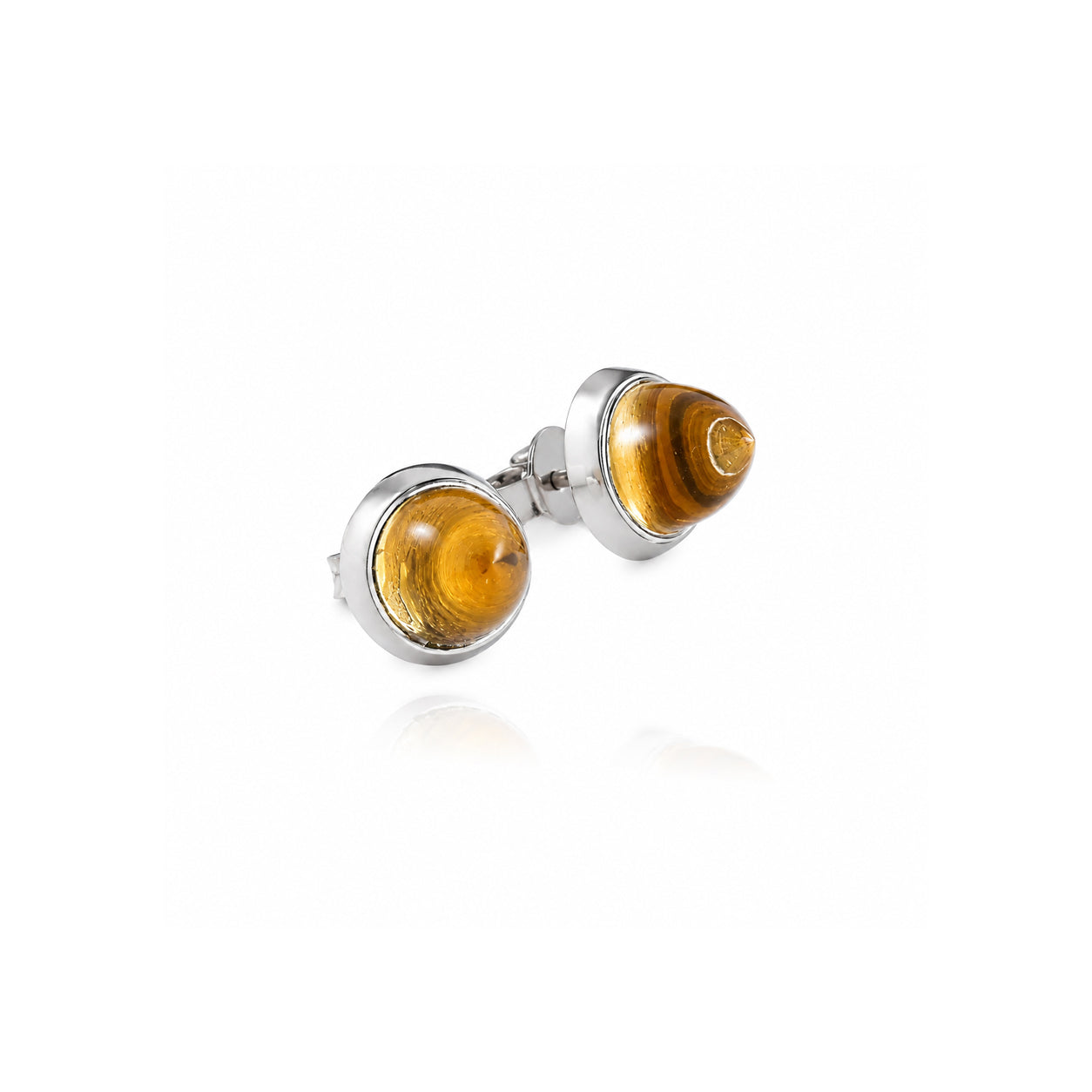 Istanbul Spice Citrine Studs in Sterling Silver