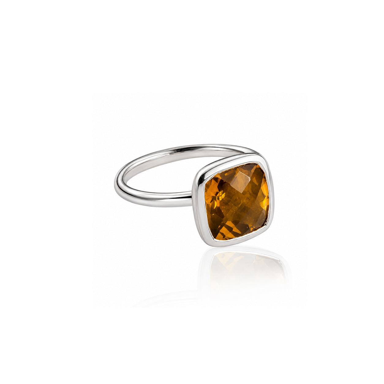 Desert Sunset Quartz Ring in Sterling Silver
