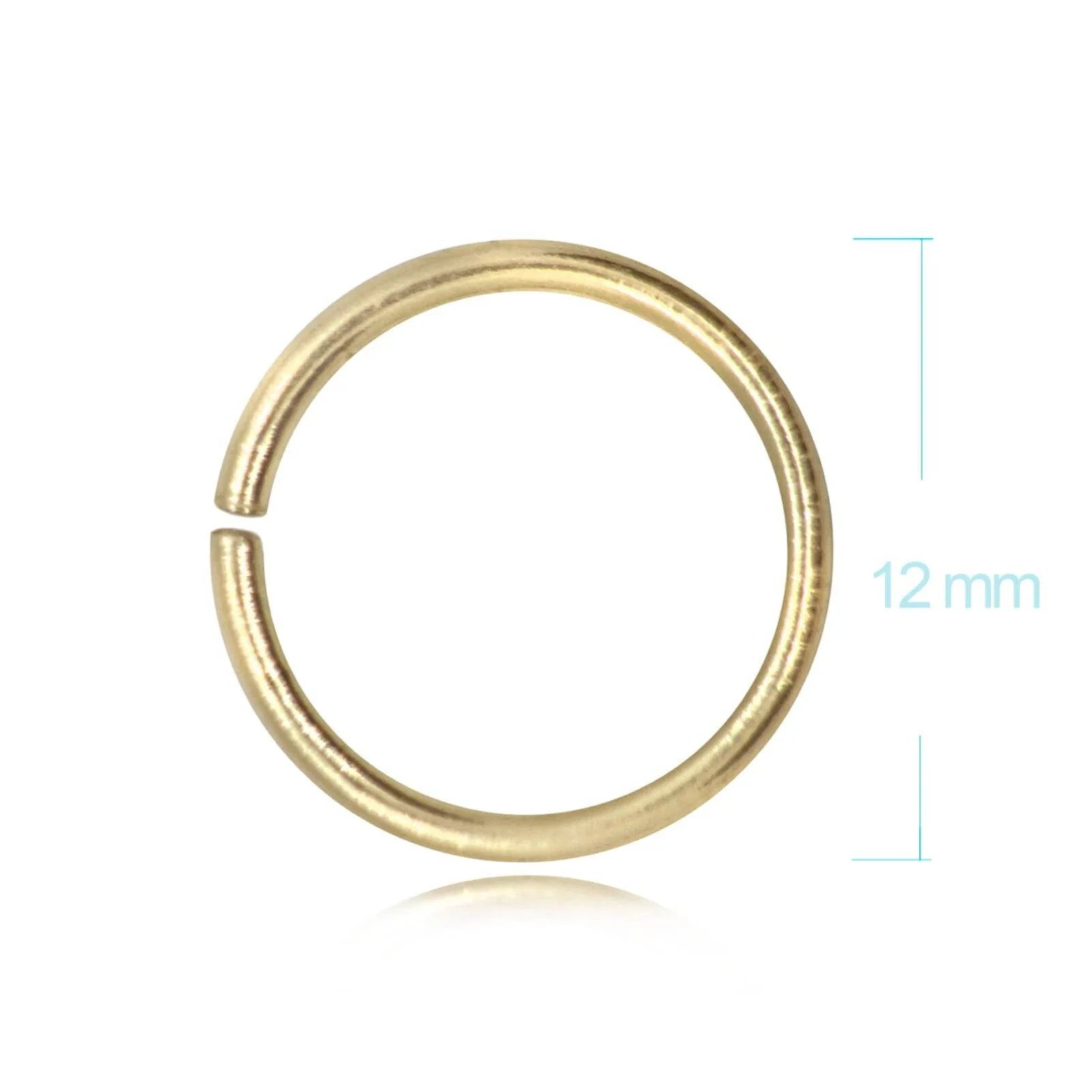 Strong Open Jump Rings in Gold Vermeil - 12mm Diameter - 1.5mm Thickness