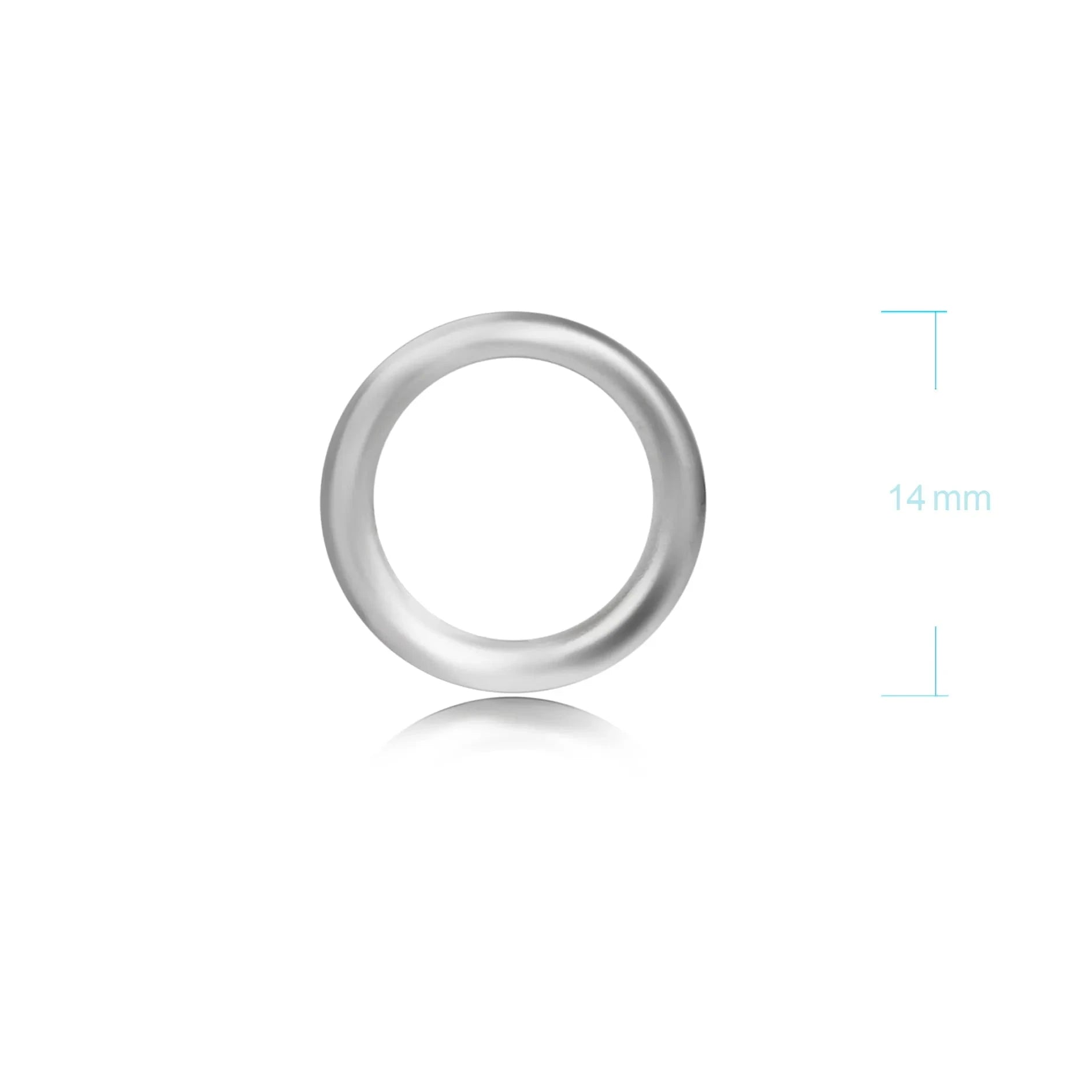 Strong Close Jump Rings in Sterling Silver ‚ 14mm Diameter ‚ 1.5mm Thickness