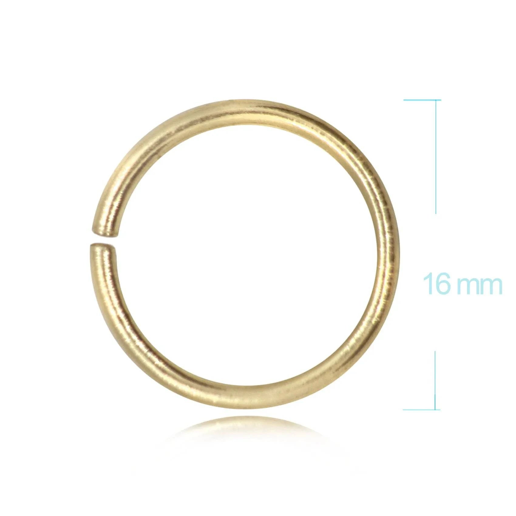 Strong Open Jump Rings in Gold Vermeil -16mm Diameter - 1.5mm Thickness