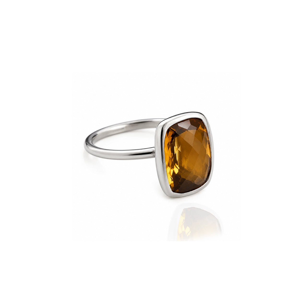 Desert Sunrise Quartz Ring in Sterling Silver