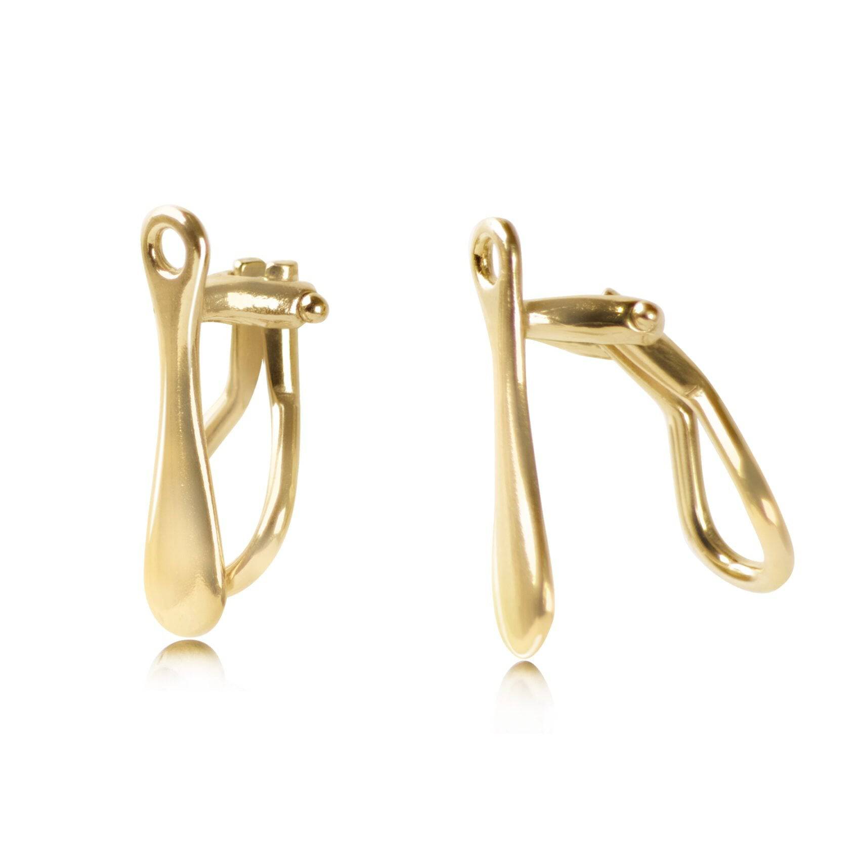Clip-On Earring Findings for non-pierced ears in Gold Vermeil