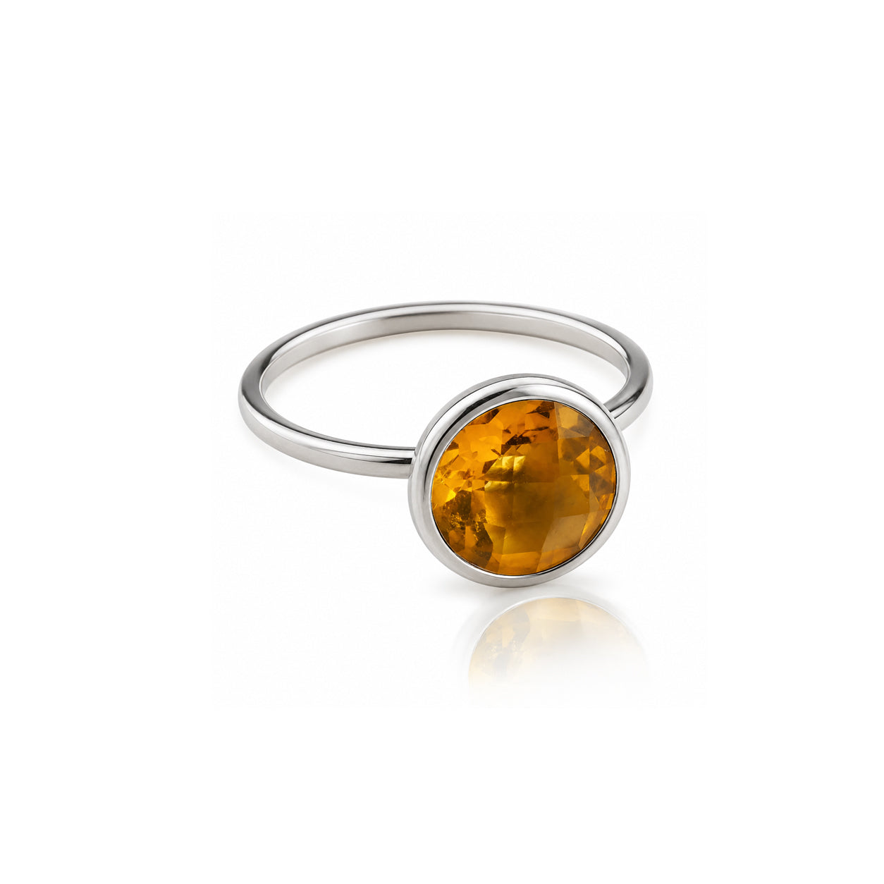 Desert Sun Quartz Ring in Sterling Silver