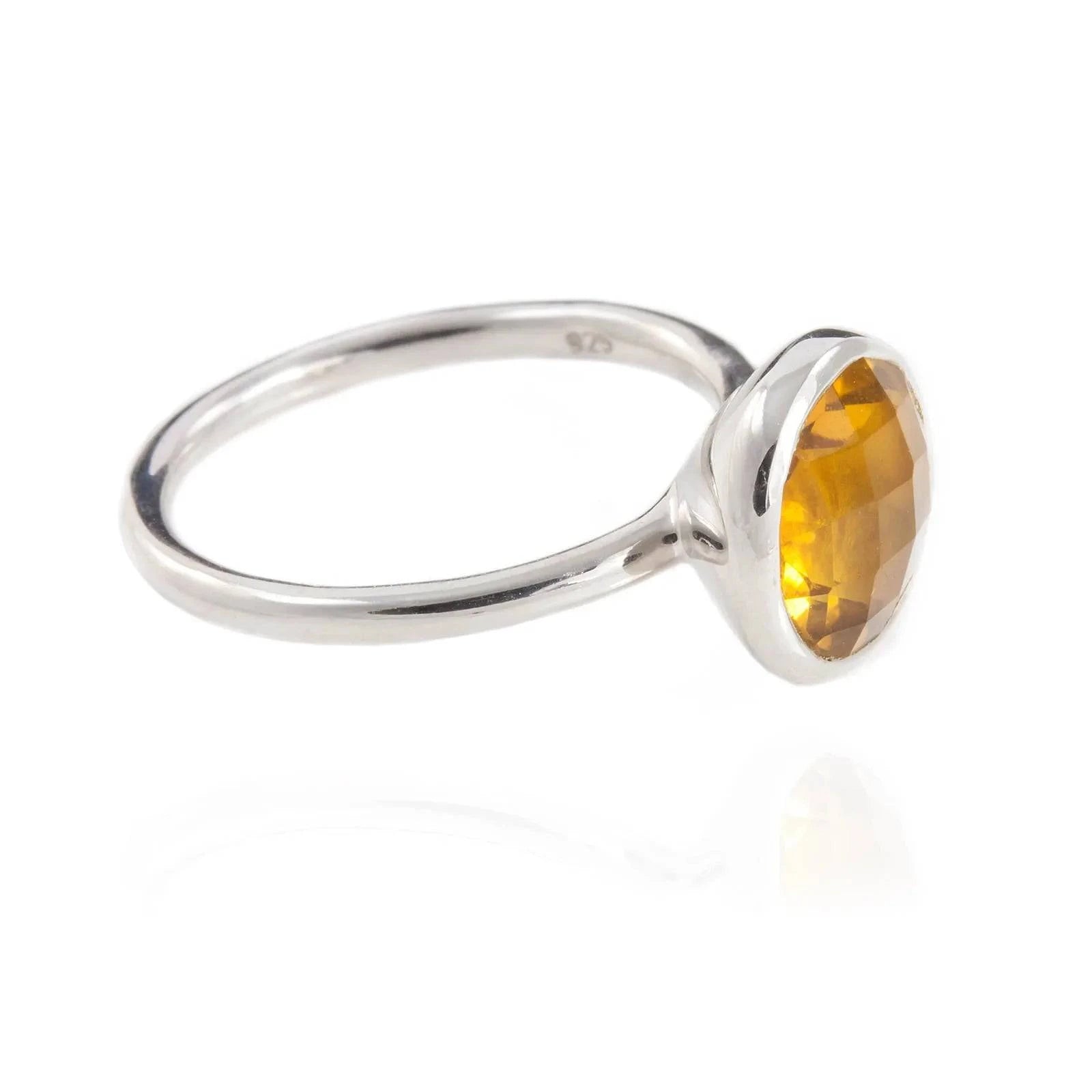 Desert Sun Quartz Ring in Sterling Silver