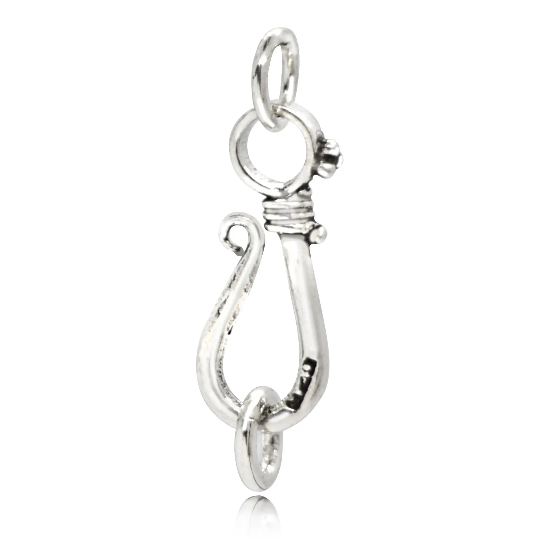 Eye Hook Clasp Finding for Necklaces or Bracelets, in Sterling Silver - 20mm