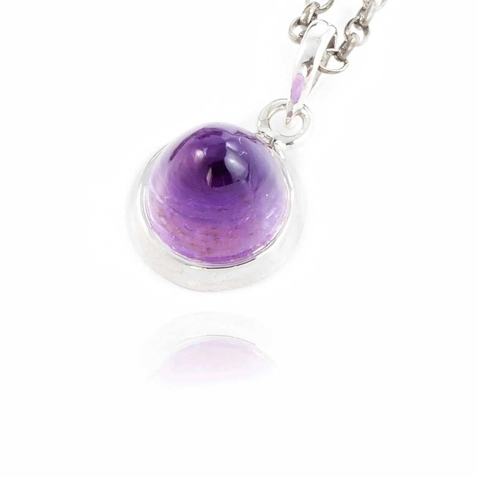 Istanbul Silk Amethyst Pendant Necklace in Sterling Silver