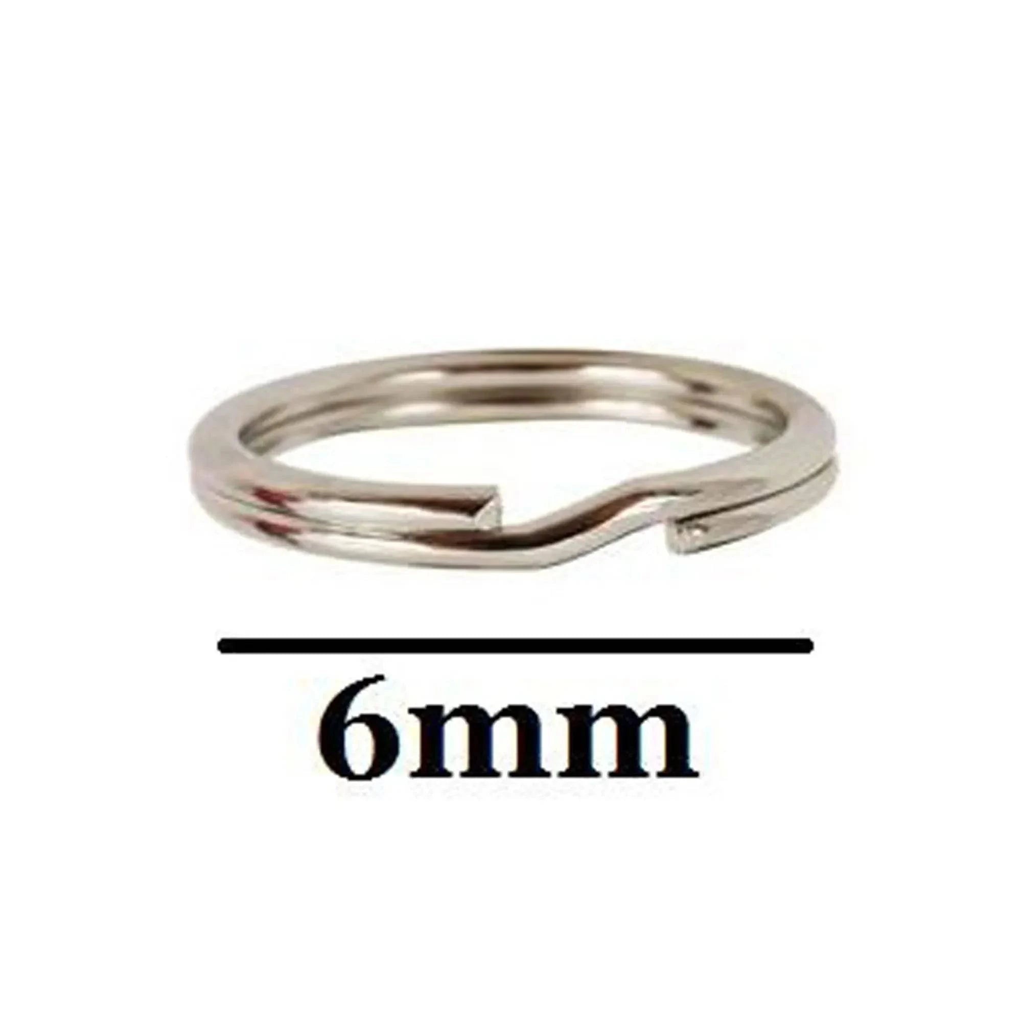 Split Rings in Sterling Silver - Diameter 6mm