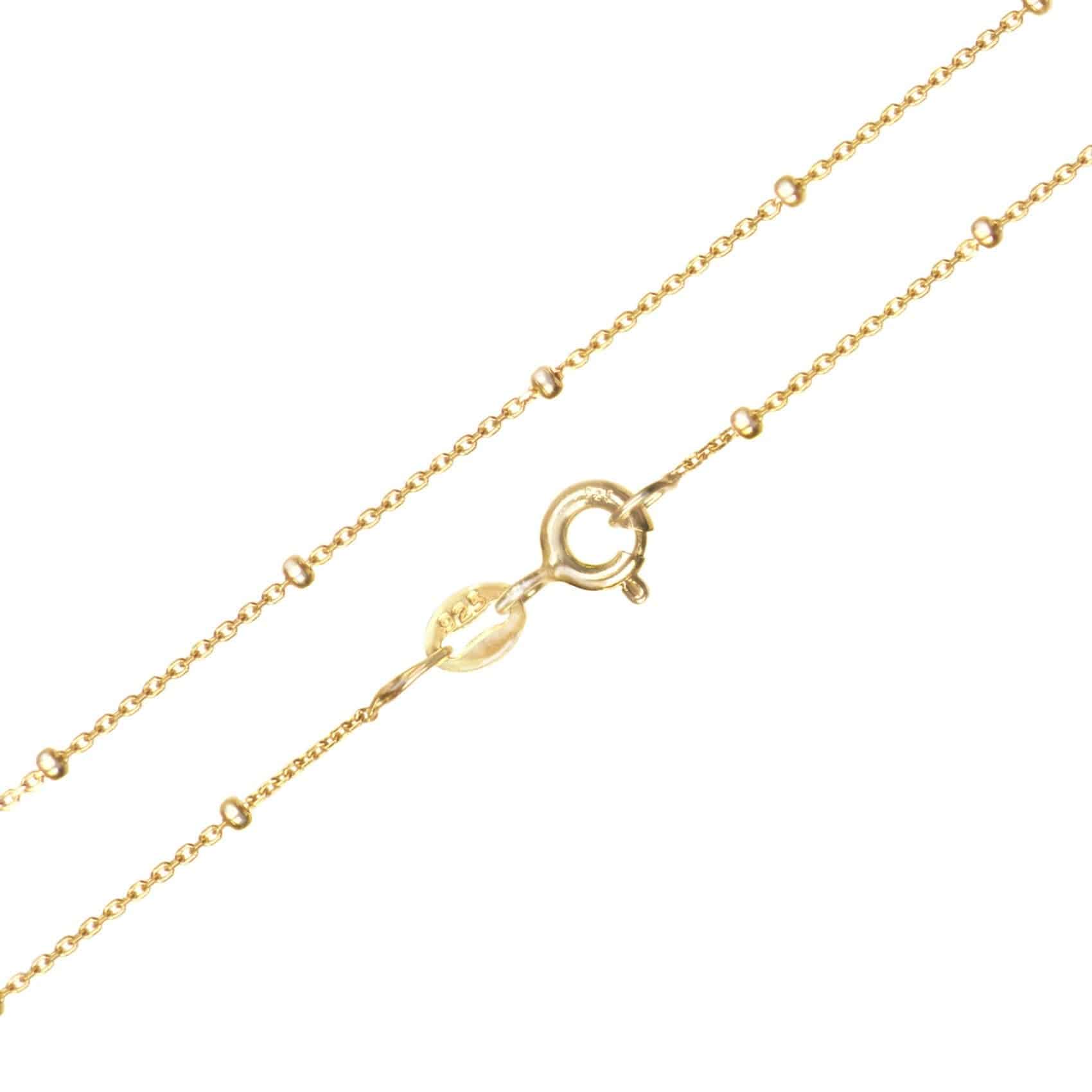 Fine Belcher Chain with Ball in Gold Vermeil- 16"18"20"22"Length
