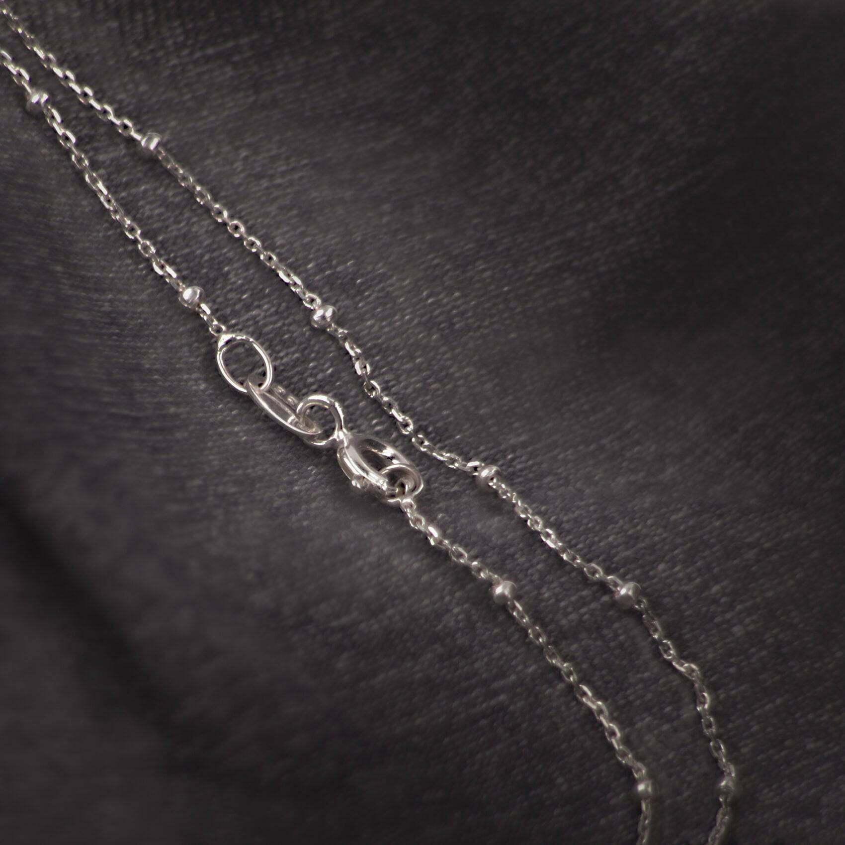 Fine Belcher Chain with Ball in Sterling Silver - 16"18" 20" 22"Length