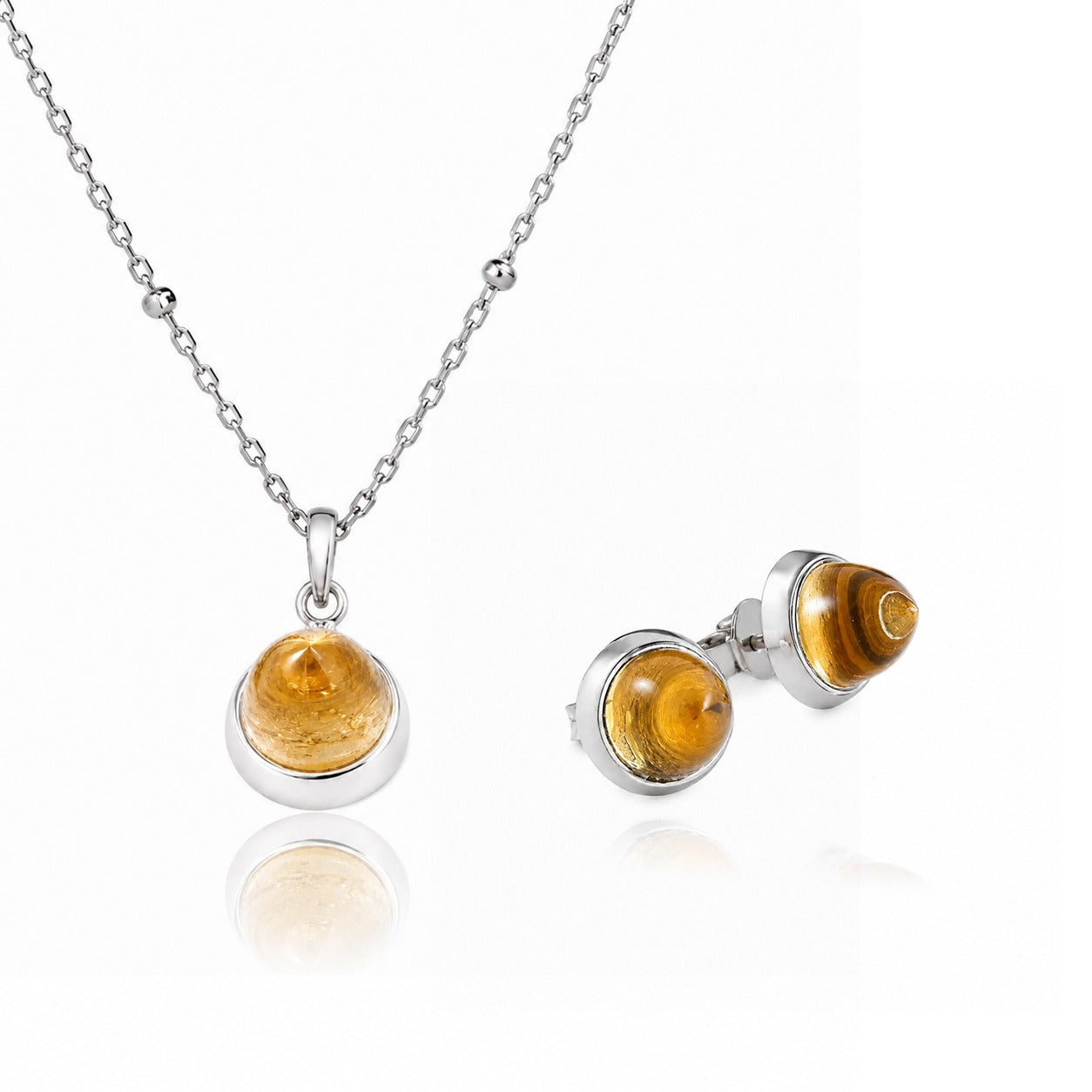 Istanbul Spice Citrine Jewellery Set in Sterling Silver