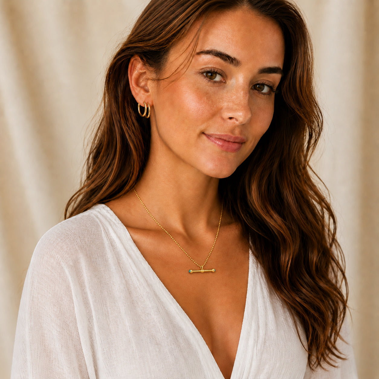 The Clarity Sovereign Pendant Necklace In Gold Vermeil
