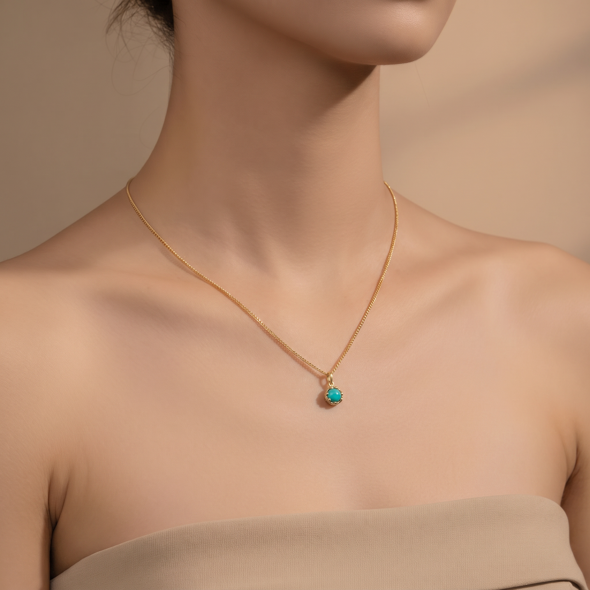 Celestial Tiara Charm with Turquoise In Sterling Silver