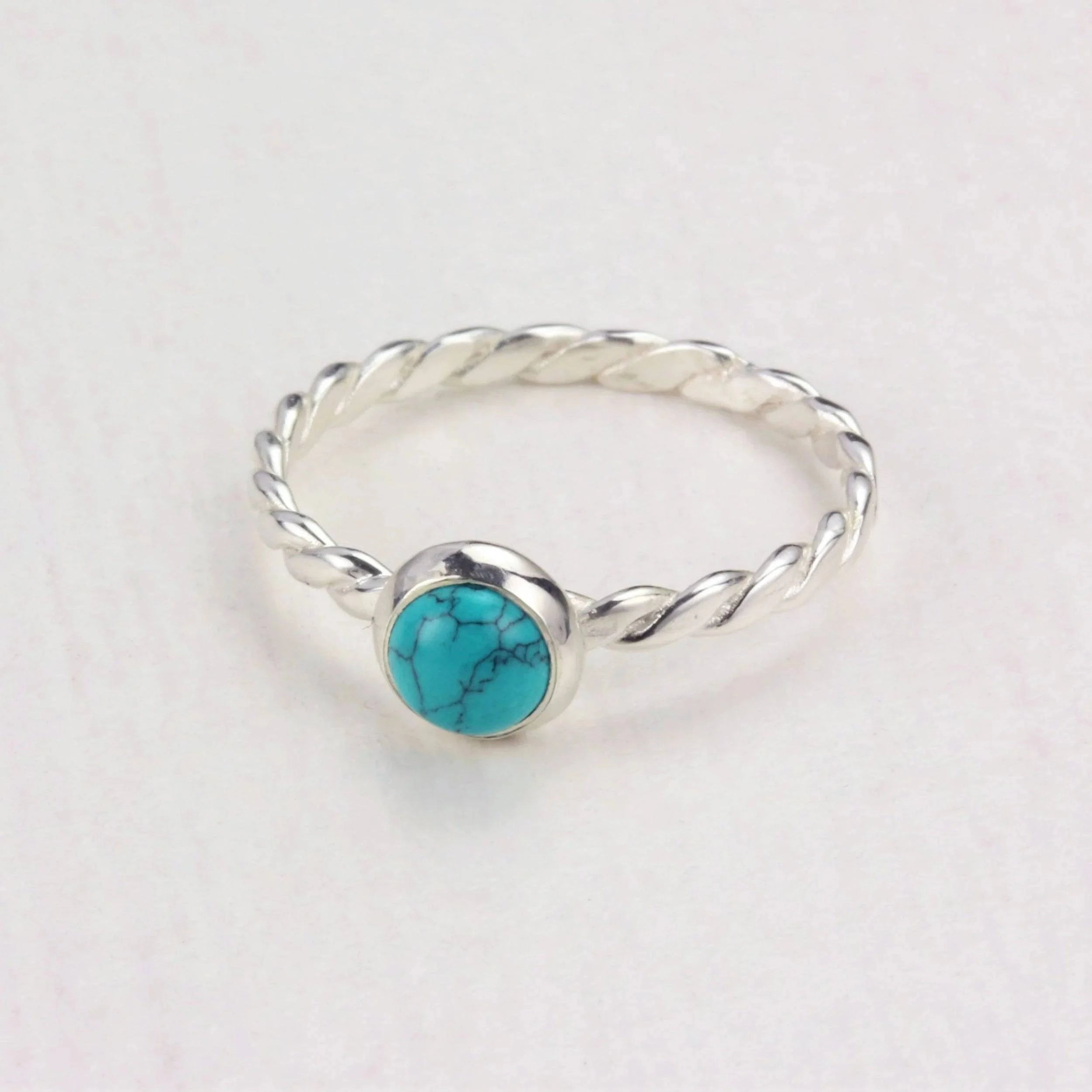 December Birthstone Ring ‚ Turquoise Gemstone in Sterling Silver