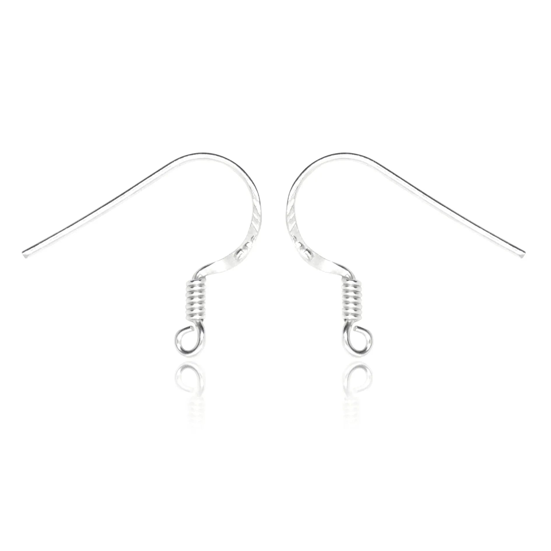 French Wire Earring Hooks in Sterling Silver -15mm