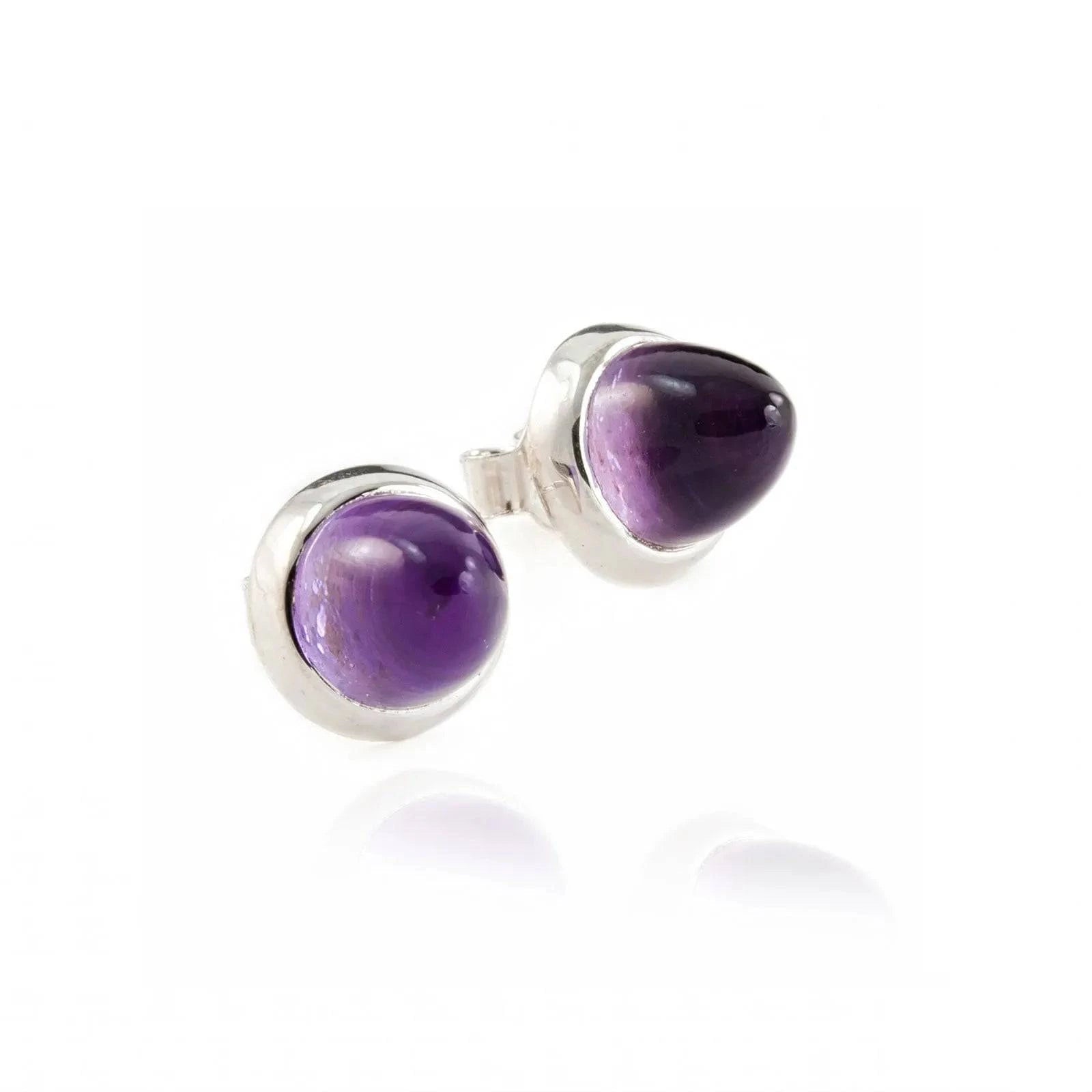 Istanbul Silk Amethyst Studs in Sterling Silver