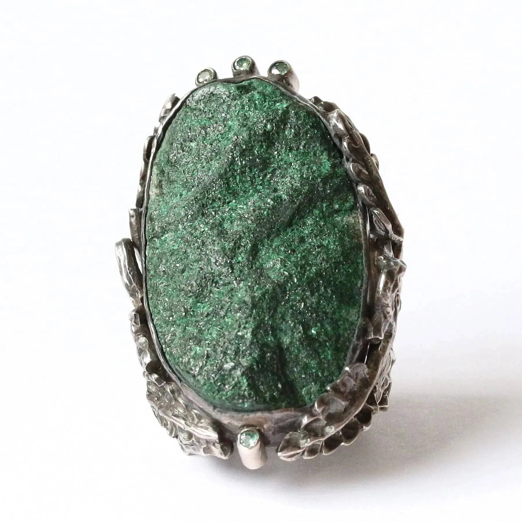 Mystic Green Paradise Ring with Uvarovite