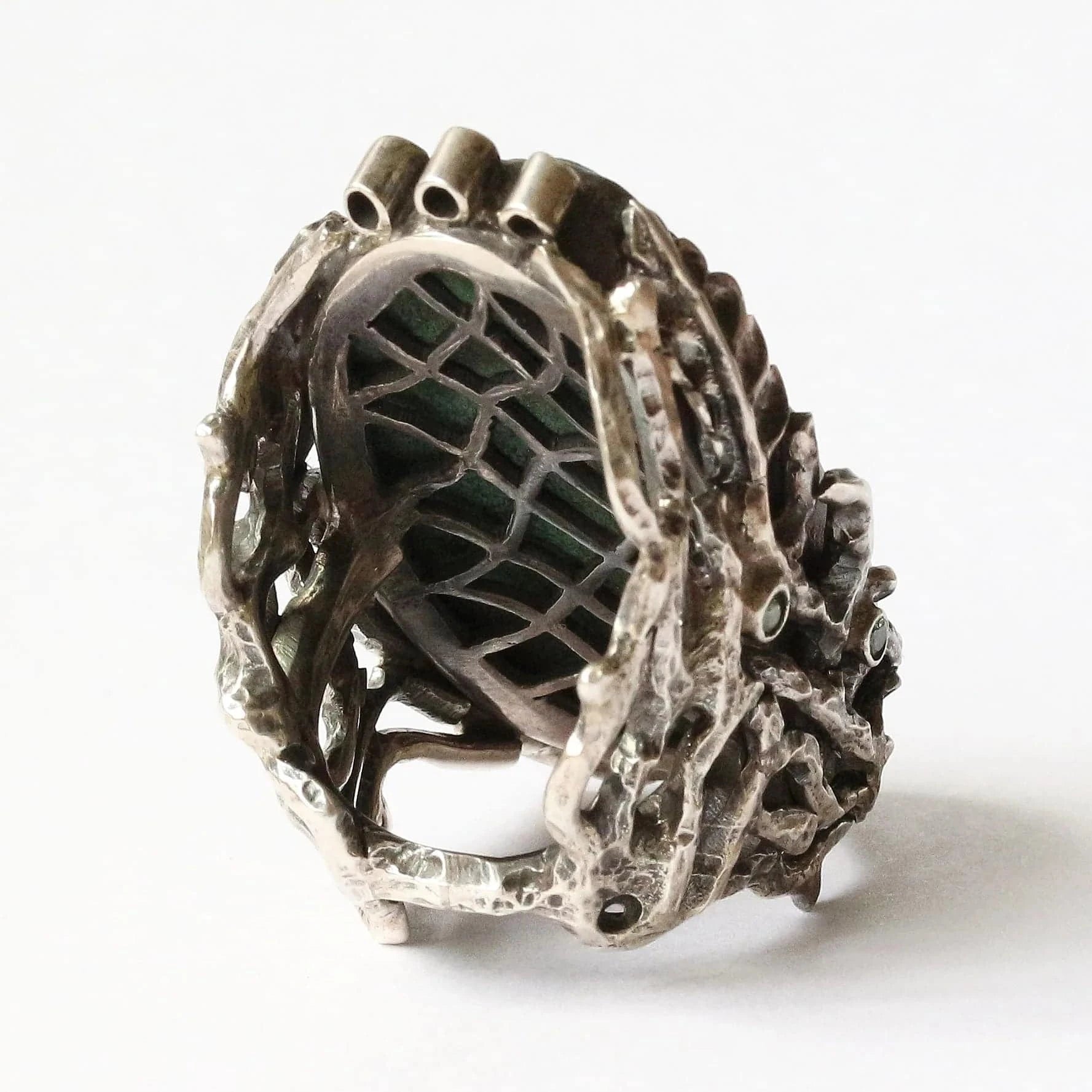 Mystic Green Paradise Ring with Uvarovite