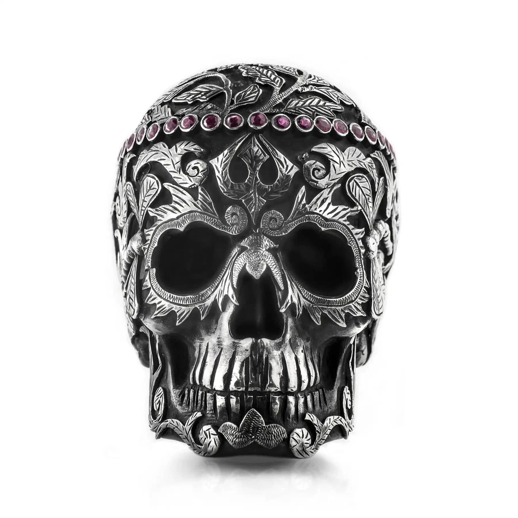 Mystic Burmese Ruby Tiara Skull