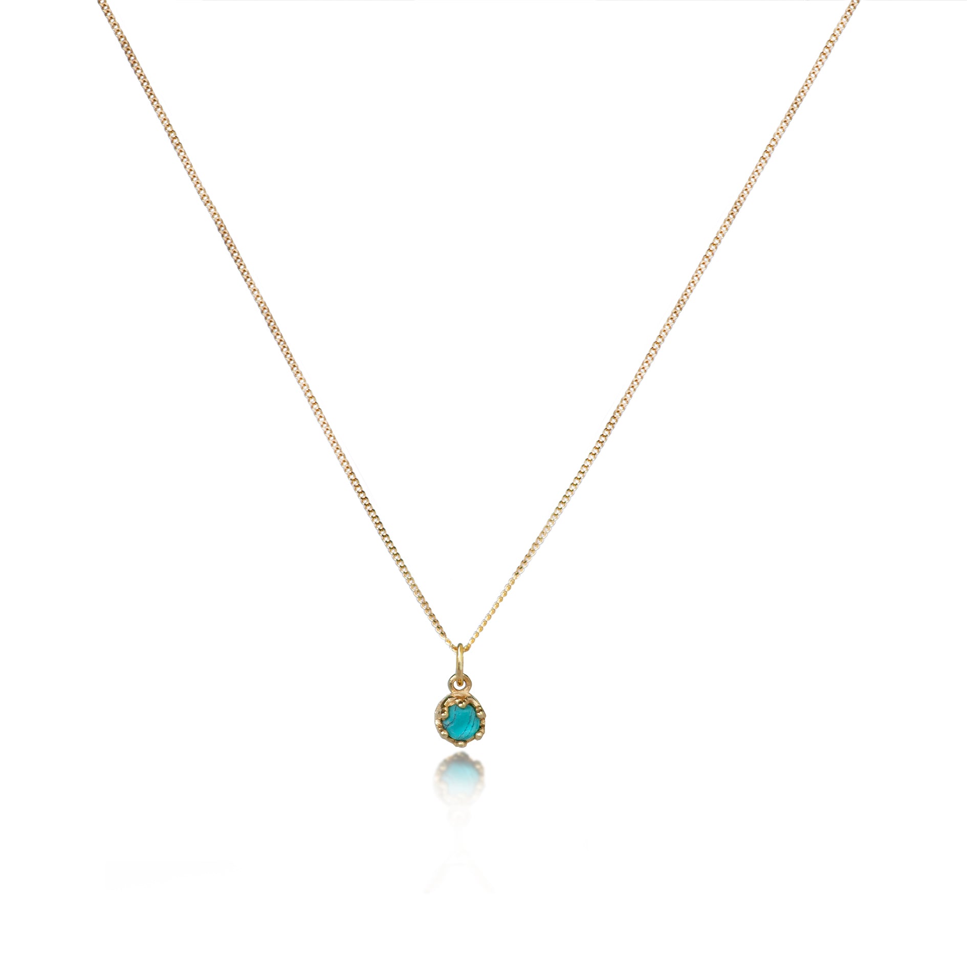 Celestial Tiara Charm with Turquoise In Gold Vermeil
