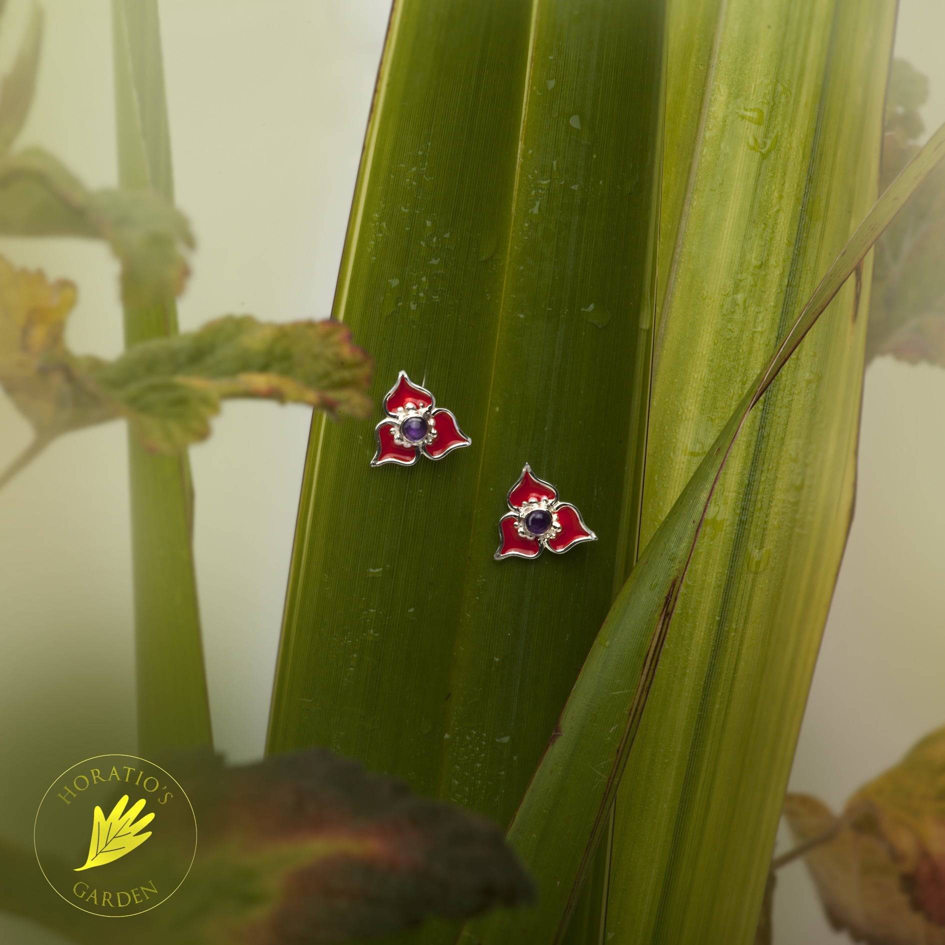 Poinsettia (Christmas flower) Jewellery Set in Sterling Silver