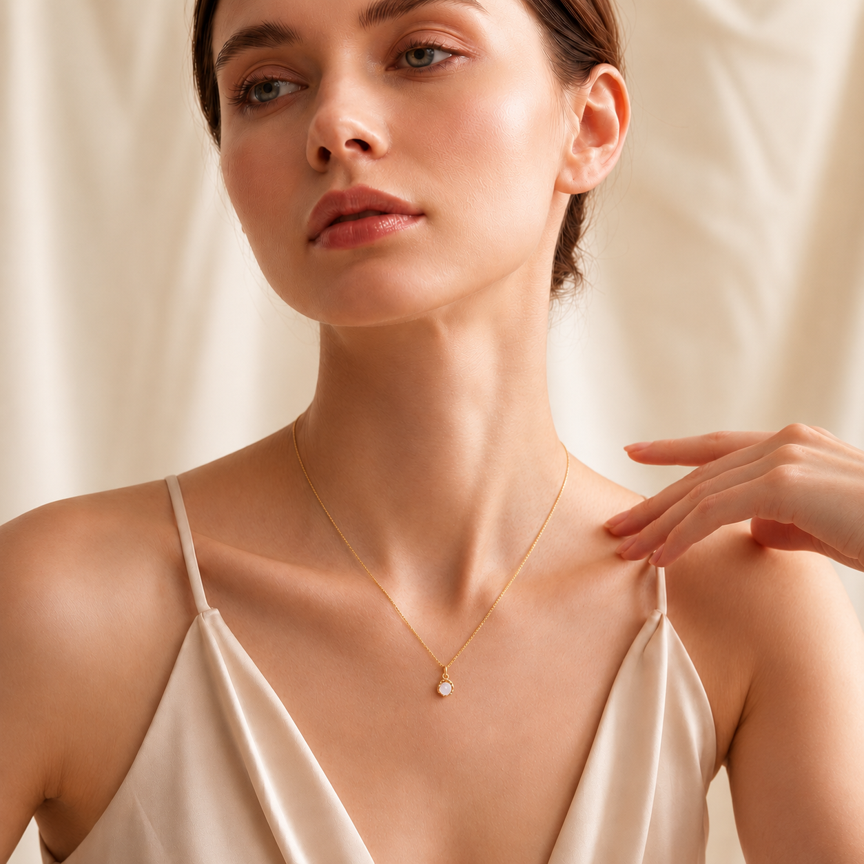 Celestial Tiara Charm with Moonstone In Gold Vermeil
