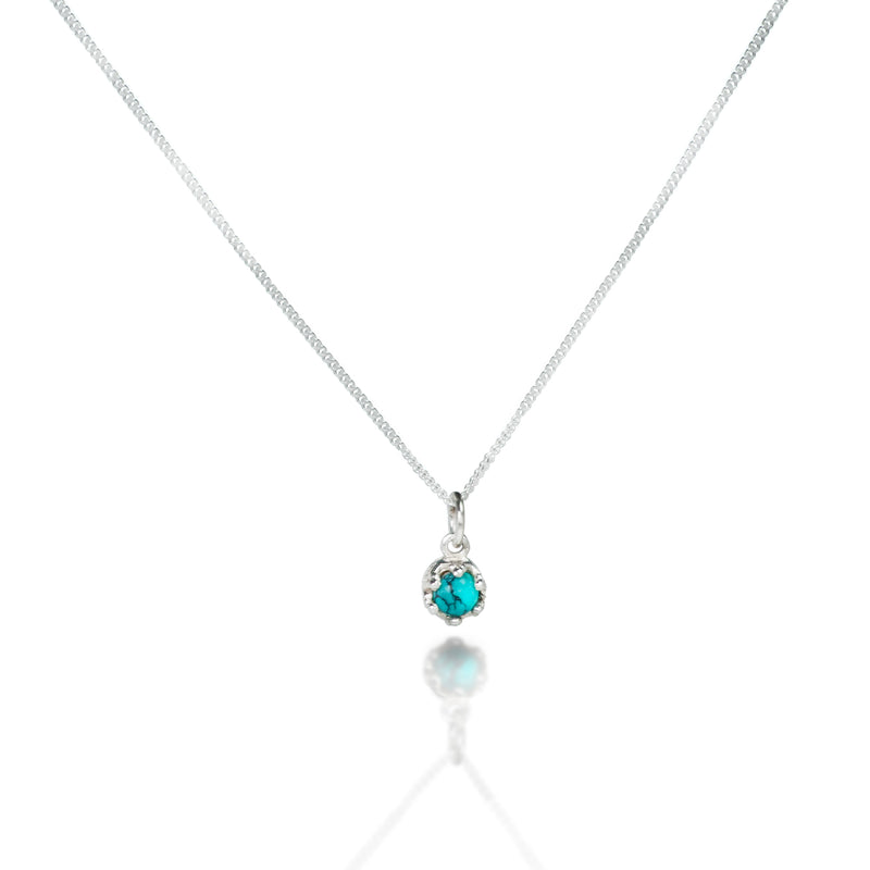 Celestial Tiara Charm with Turquoise In Sterling Silver