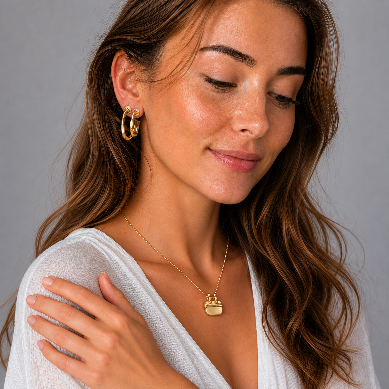 The Sanctuary Pendant Necklace In Gold Vermeil