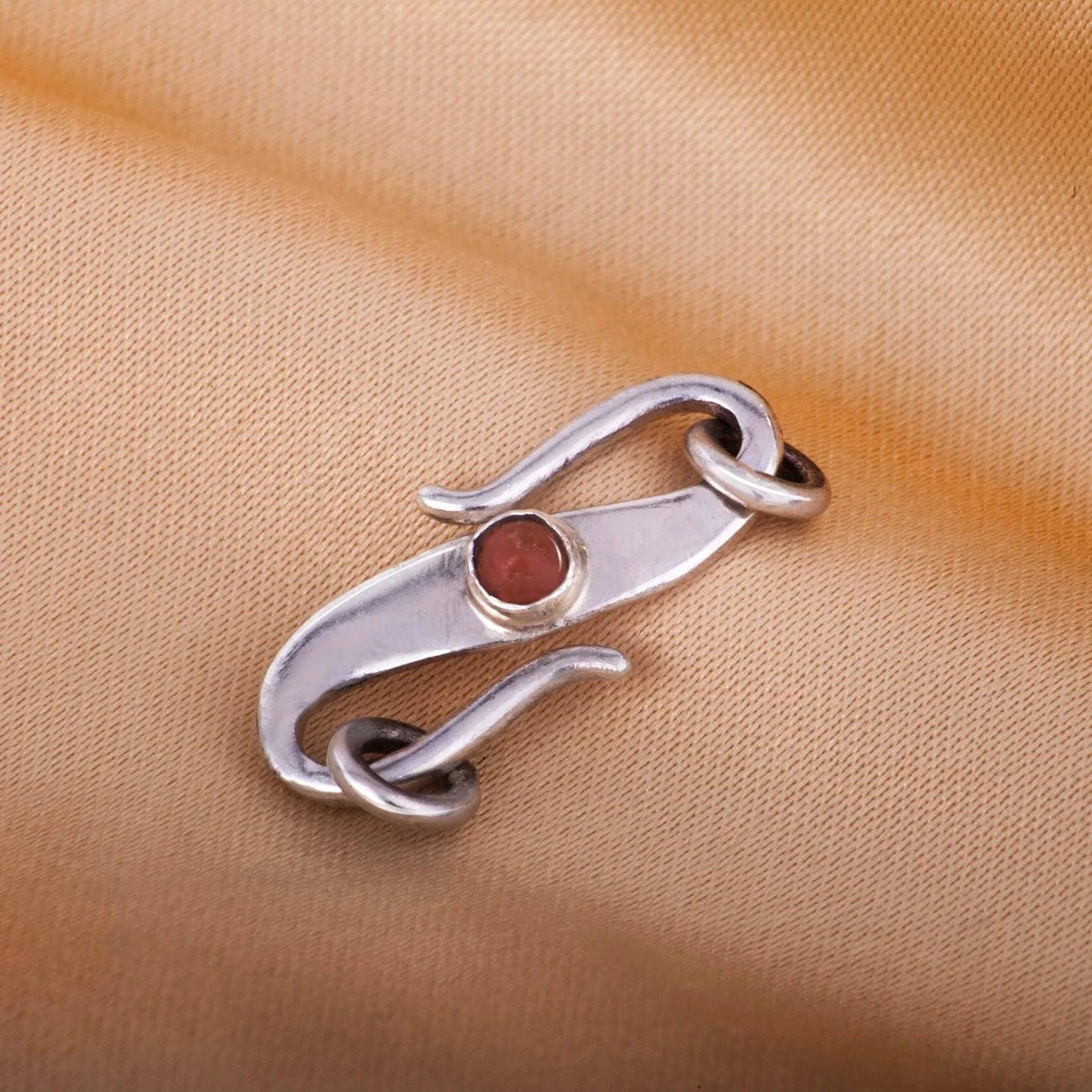 S Hook Clasp Finding for Necklace or Bracelet,18mm Length, Nepalese Genuine Coral