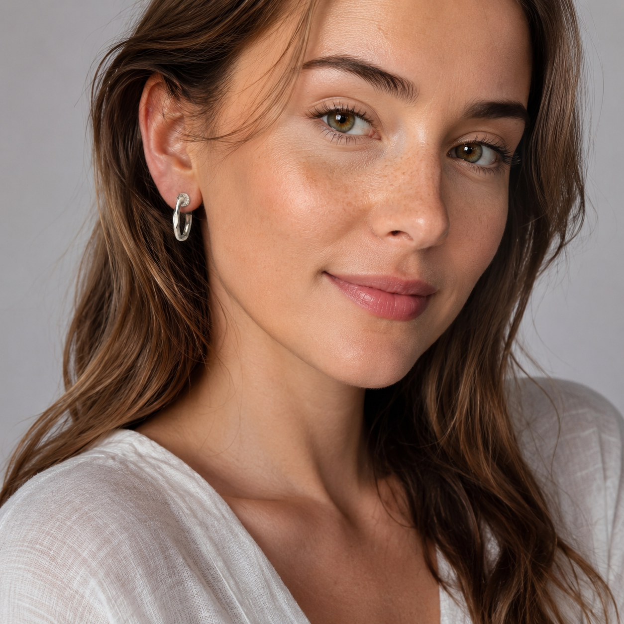 The Impact Hoop Earrings in Sterling Silver
