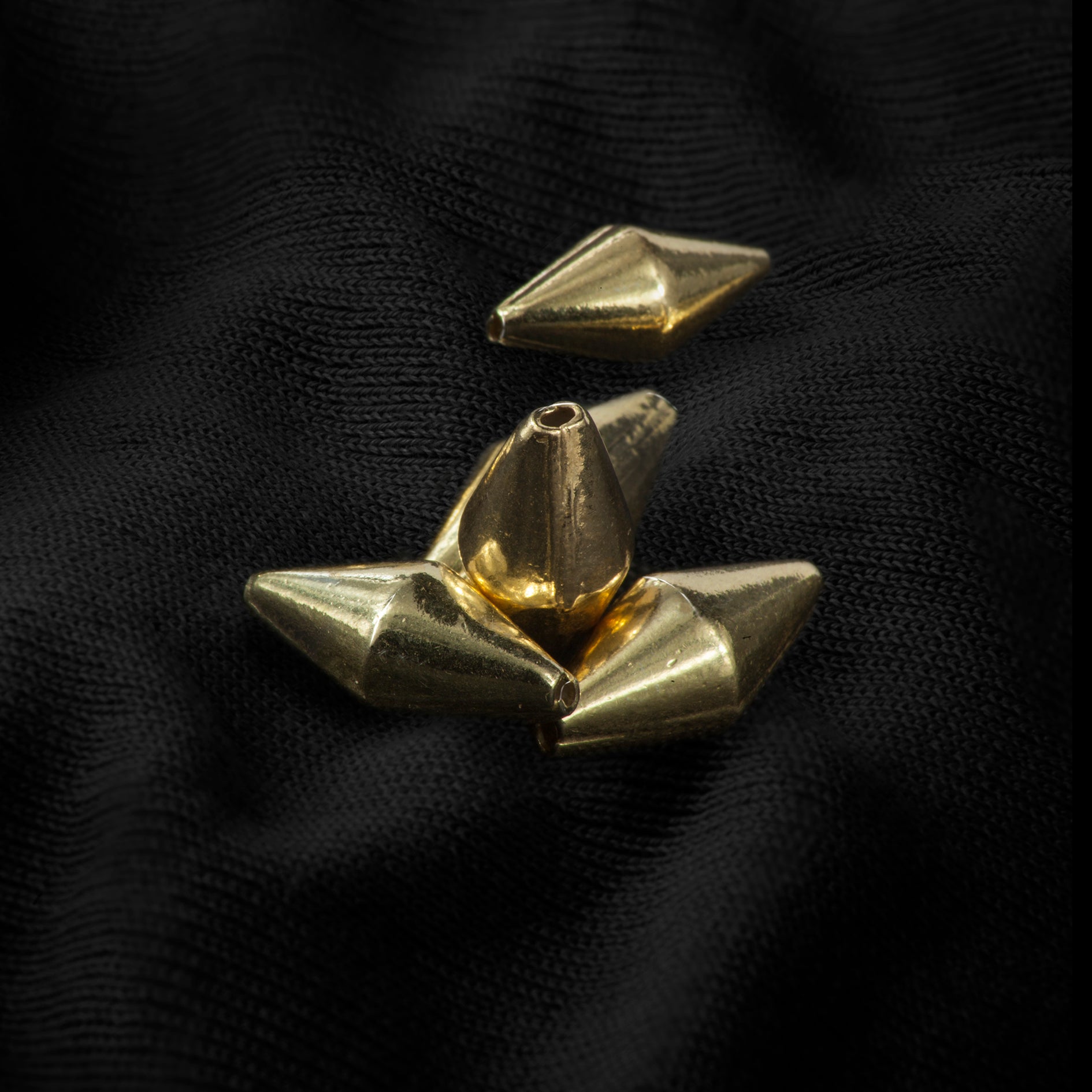 Big Dholki Spacer Beads in Gold Vermeil