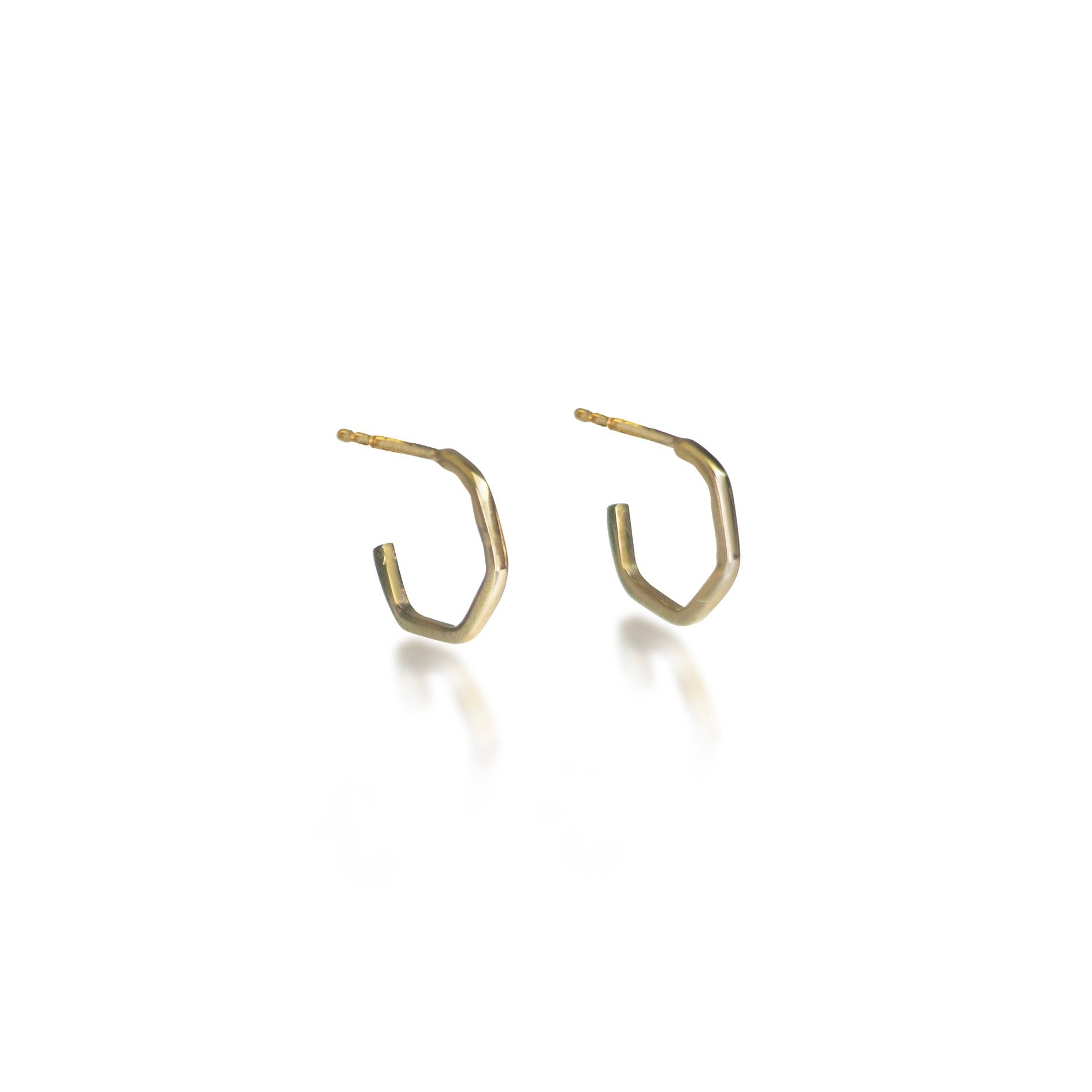 The Hive Hoops in Gold Vermeil
