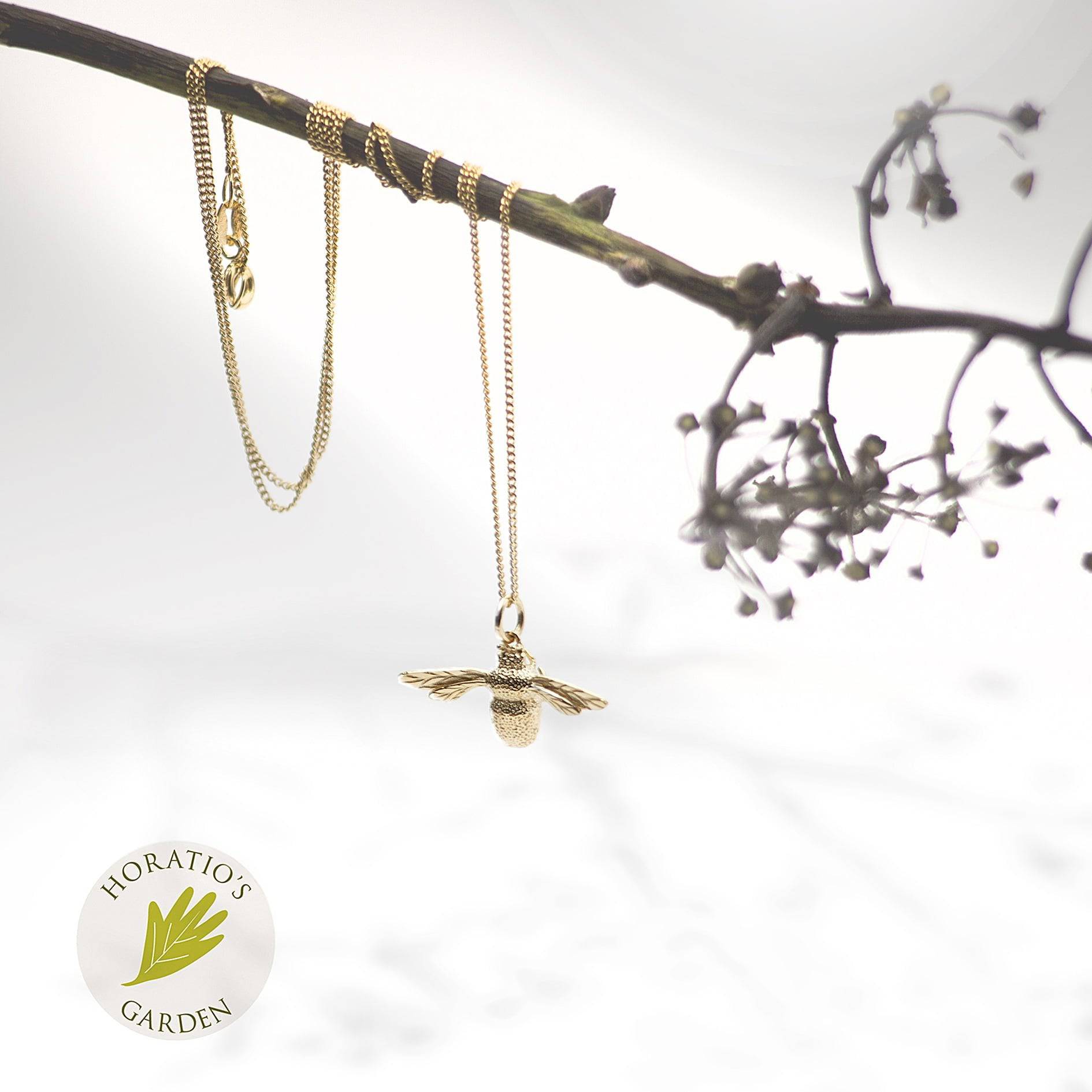 Bee Necklace in Gold Vermeil