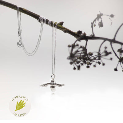 Bee Necklace in Sterling Silver