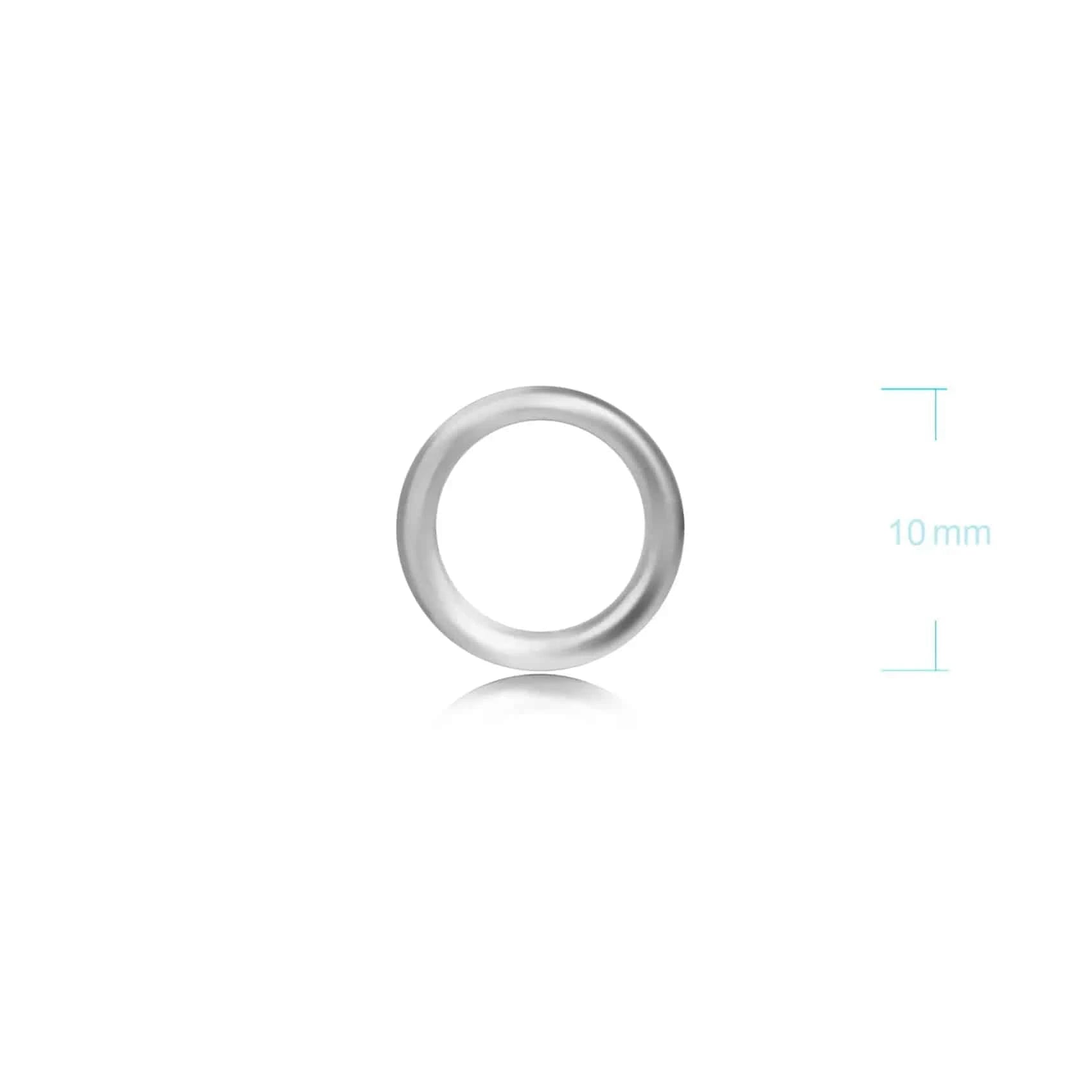 Strong Close Jump Rings in Sterling Silver ‚ 10mm Diameter ‚1.5mm Thickness