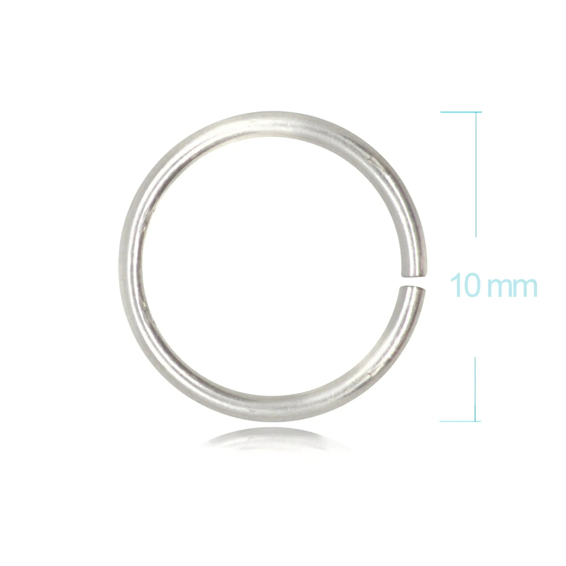 Strong Open Jump Rings in Sterling Silver - 10mm Diameter - 1.5mm Thickness