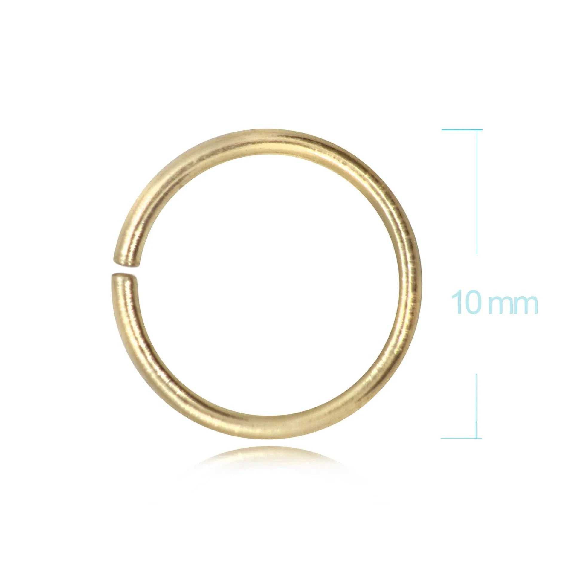 Open Jump Rings in Gold Vermeil - 10mm Diameter - 0.9mm Thickness