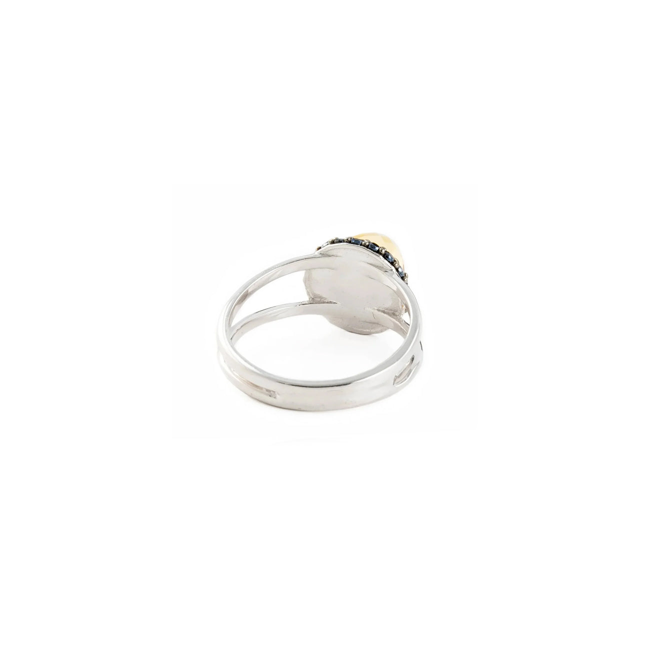 Istanbul Energy Citrine and Black Spinel Ring in Sterling Silver