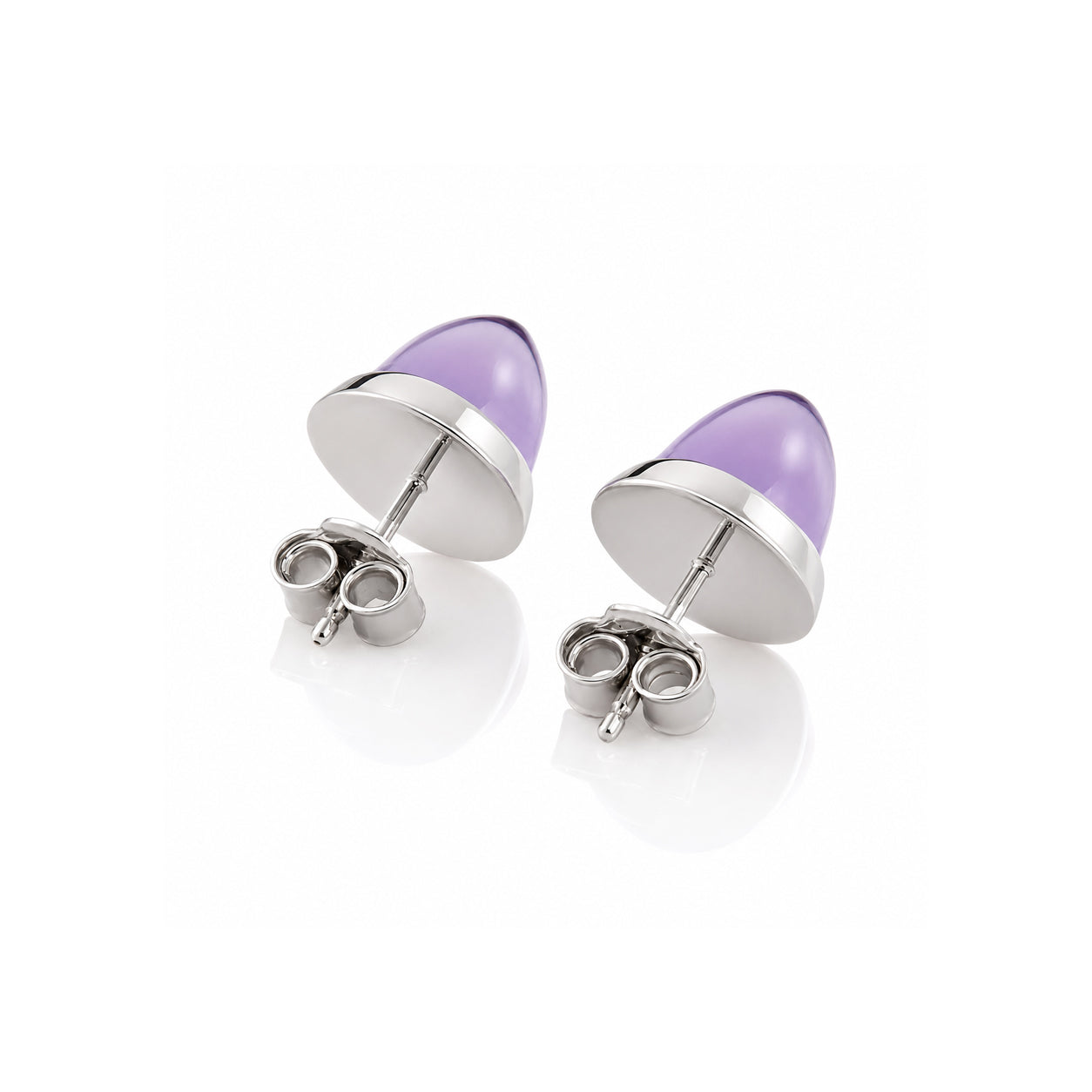 Istanbul Silk Amethyst Studs in Sterling Silver