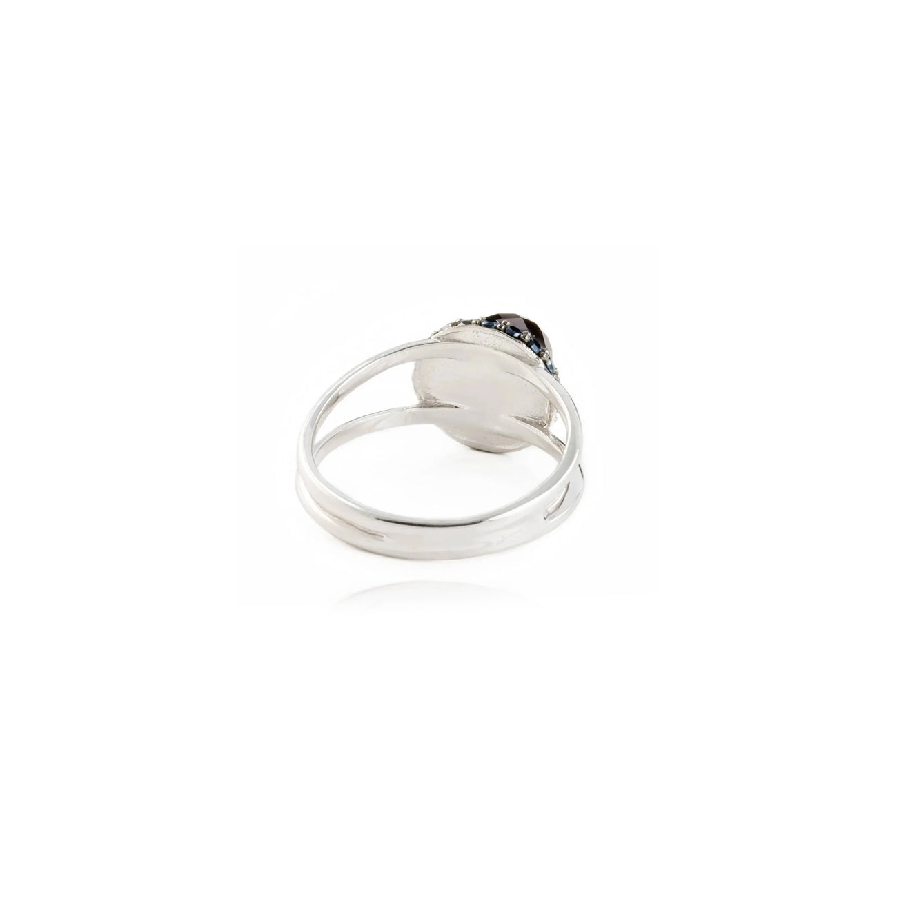 Istanbul Vibe Garnet and Black Spinel Ring in Sterling Silver