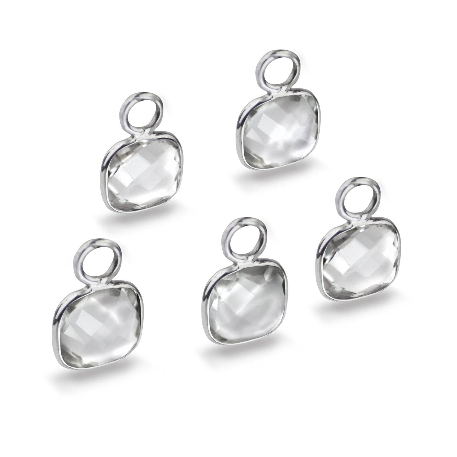 Cushion Shaped 7mm Faceted Crystal Connectors