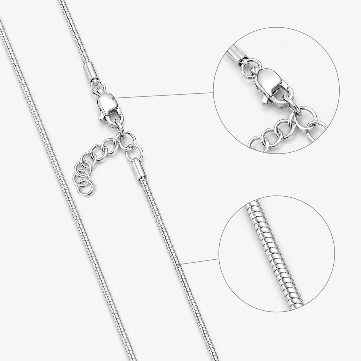 Snake Chain in Sterling Silver