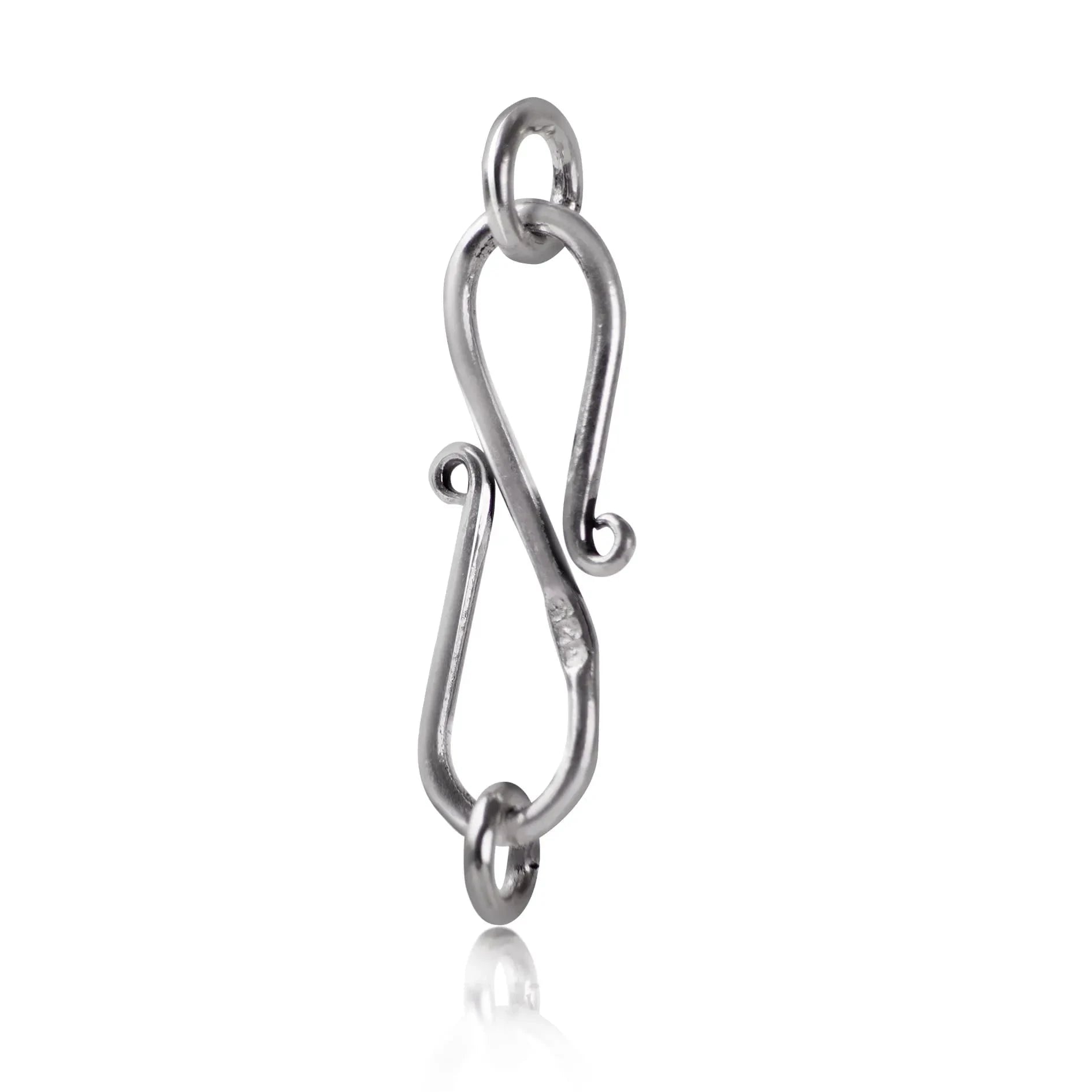S Hook Clasp Finding for Necklace or Bracelet, in Sterling Silver - 30mm