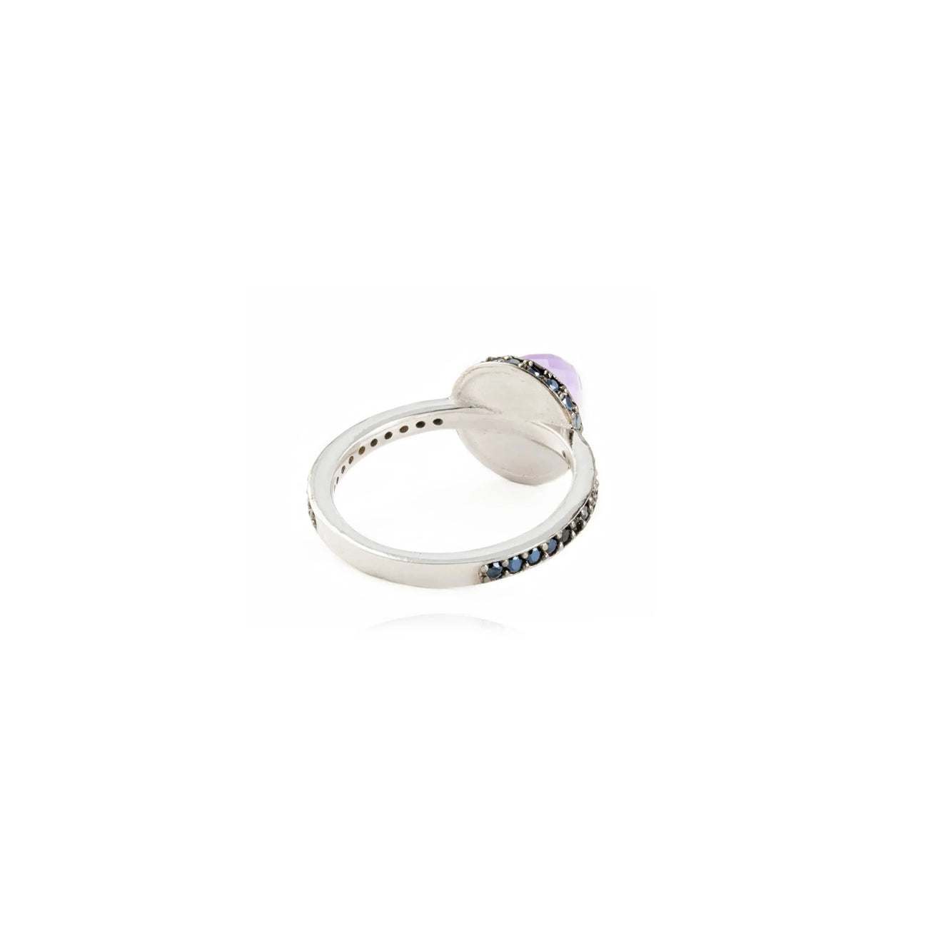 Istanbul Secret Amethyst and Black Spinel Ring in Sterling Silver