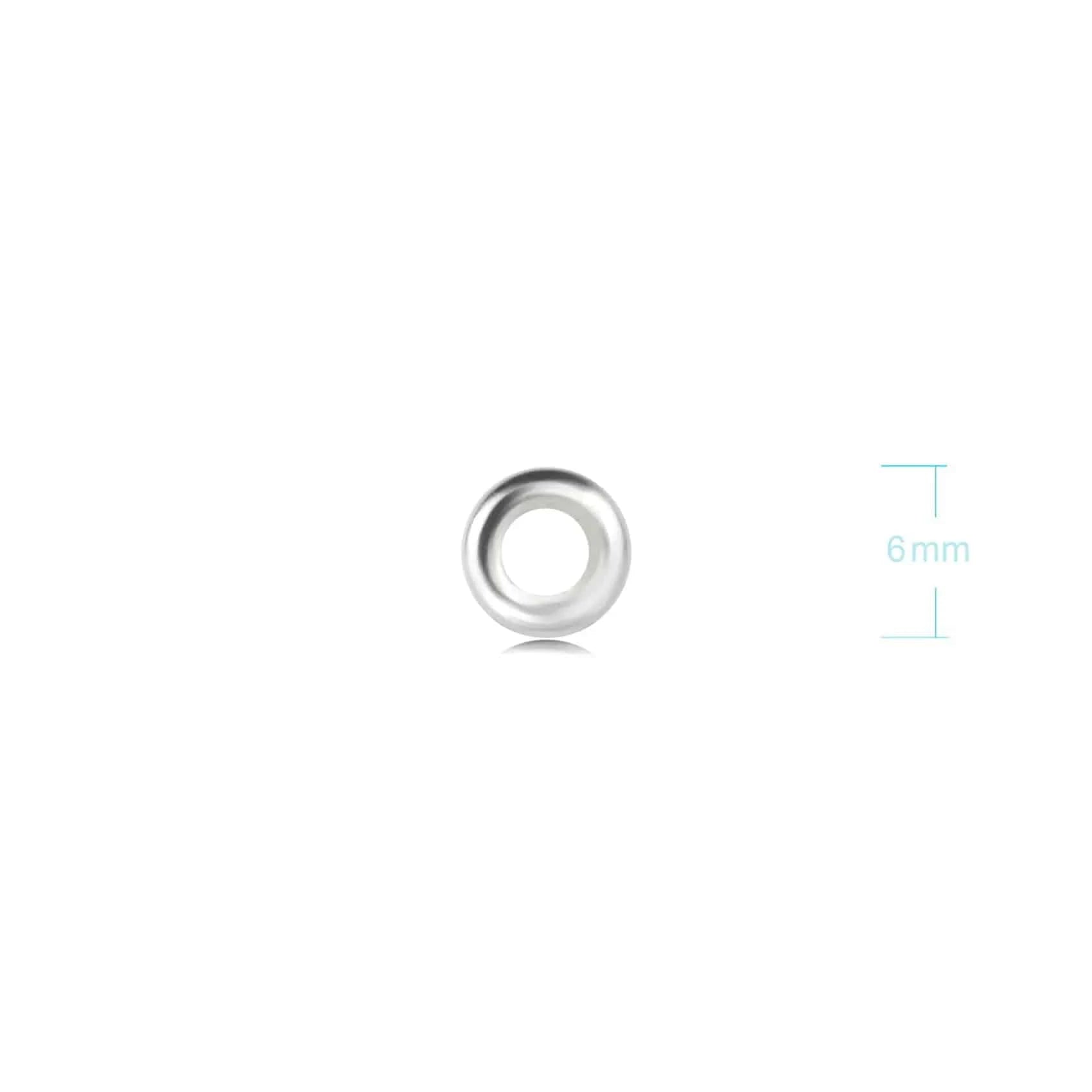 Close Jump Rings in Sterling Silver ‚6mm Diameter ‚0.90mm Thickness